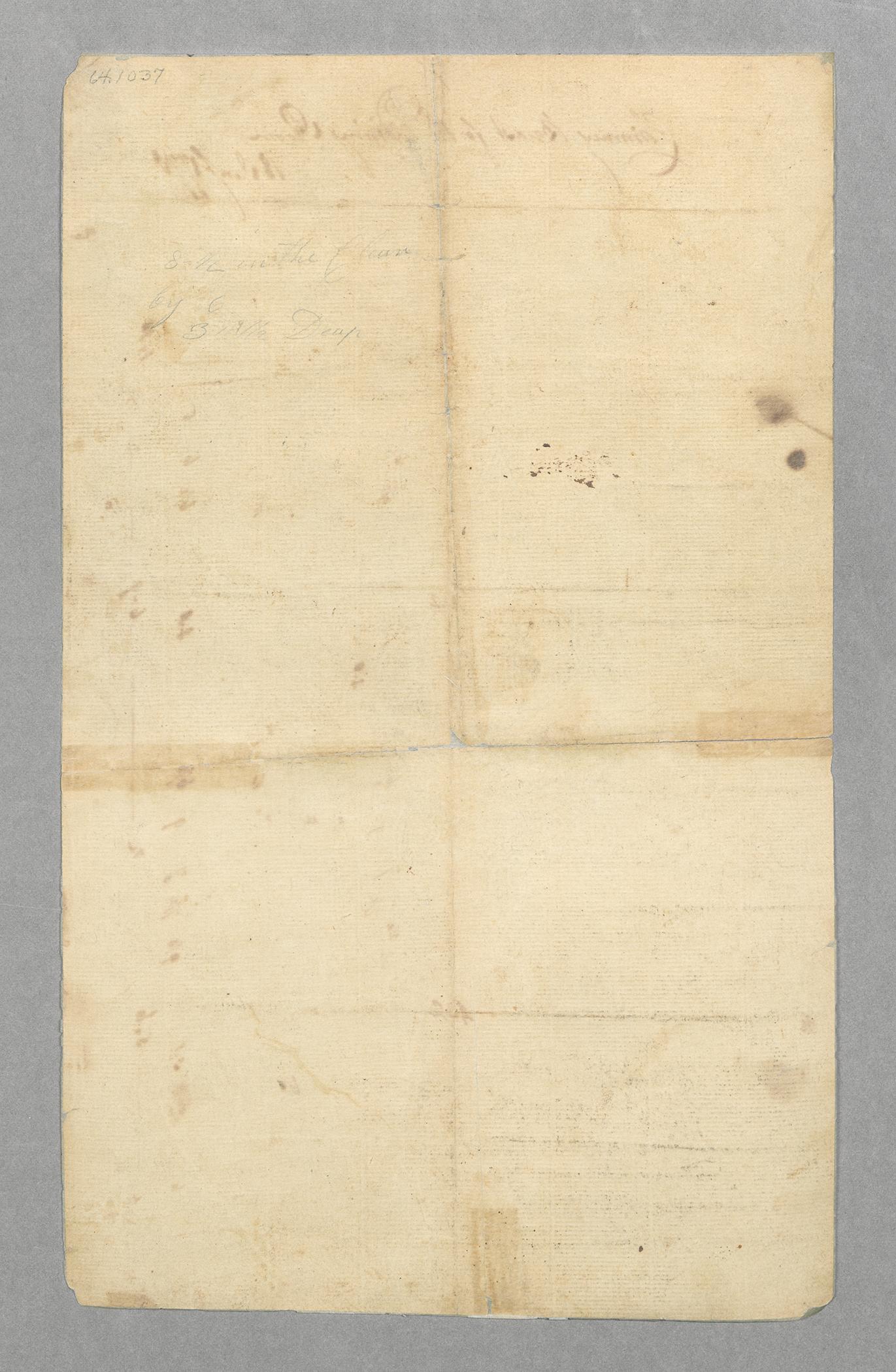 1964.1037 Drawing, view 2, reverse