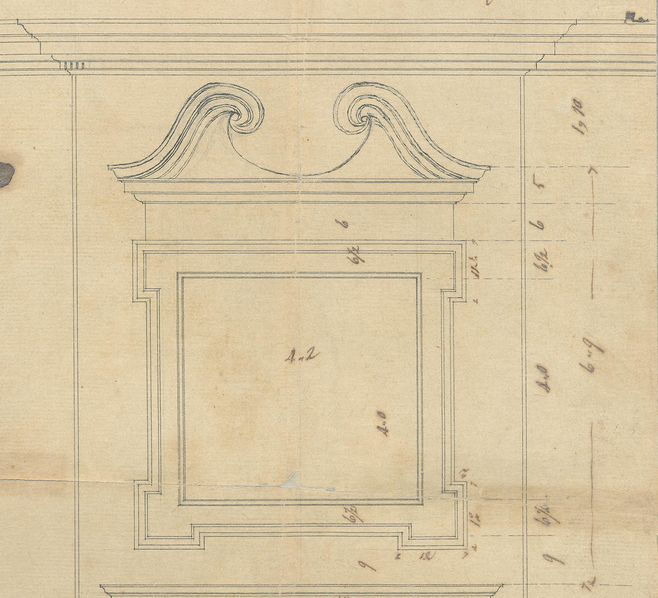 1964.1037 Drawing, detail 2