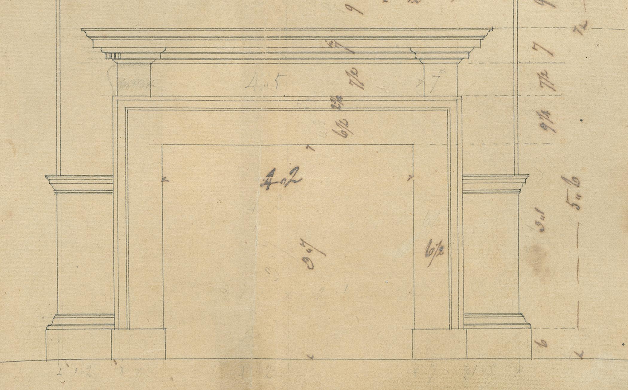 1964.1037 Drawing, detail 3