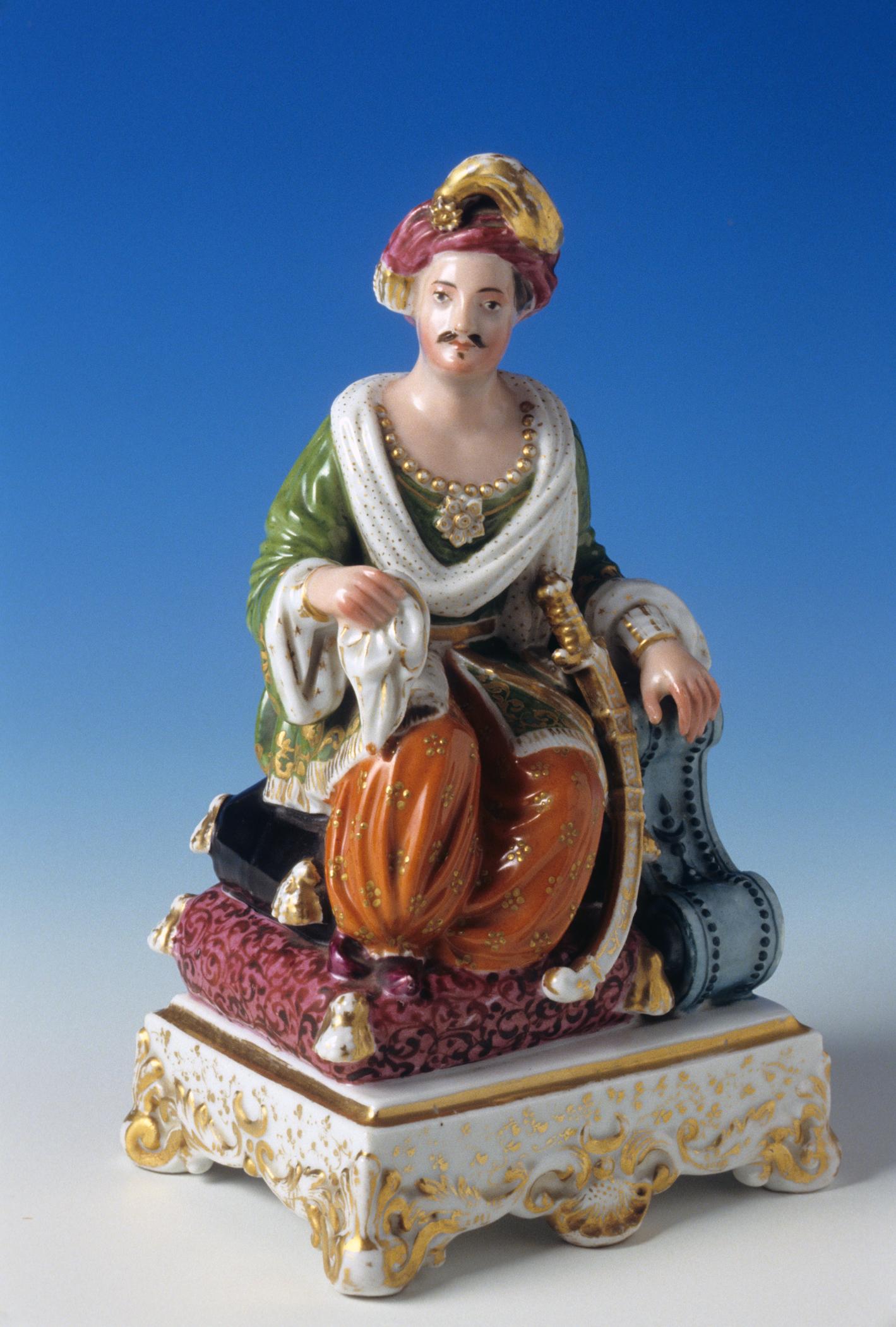 1964.1055.001 Figure, Figural Turk Jar
