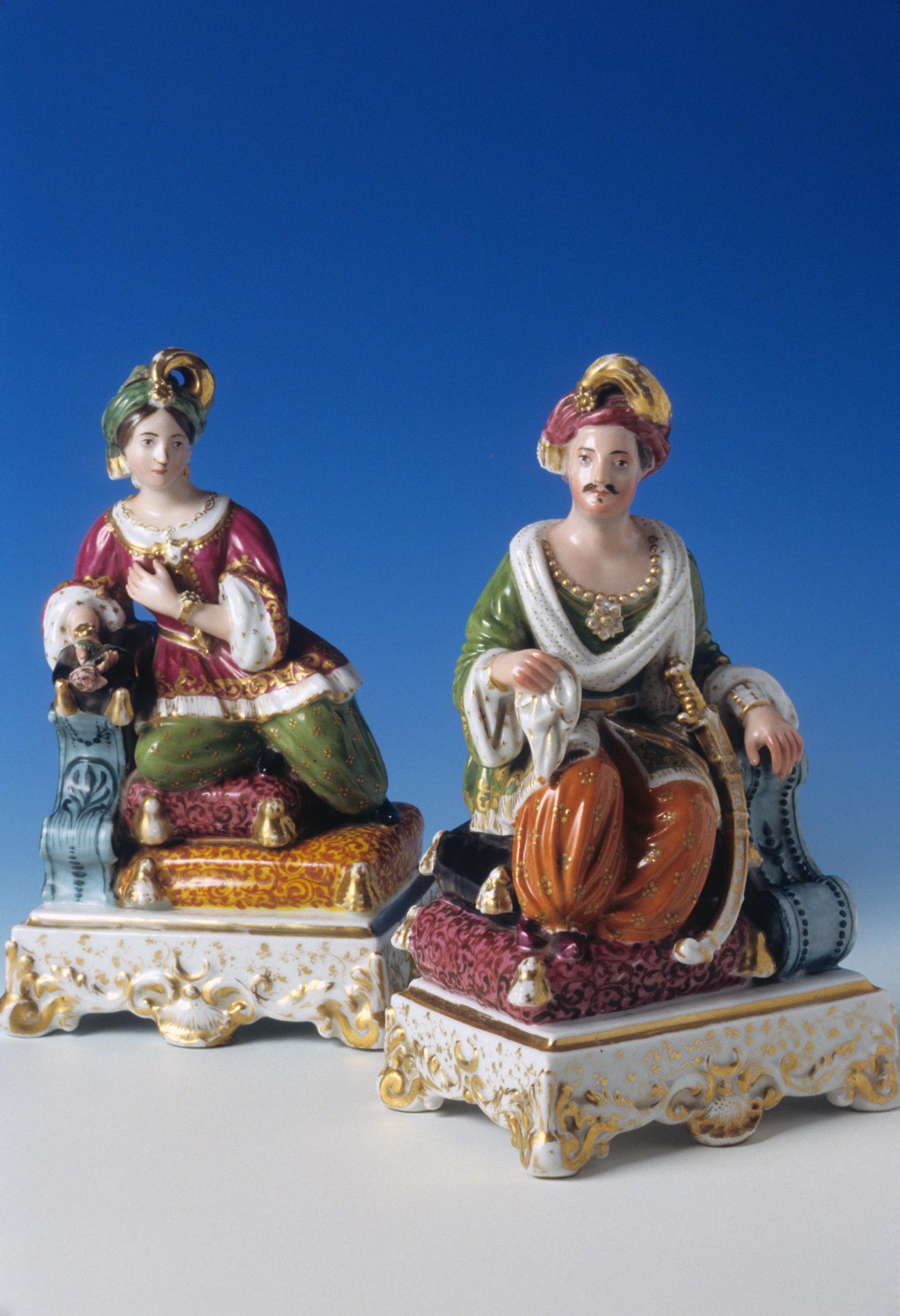 1964.1055.001, .002 Two Figural Jars