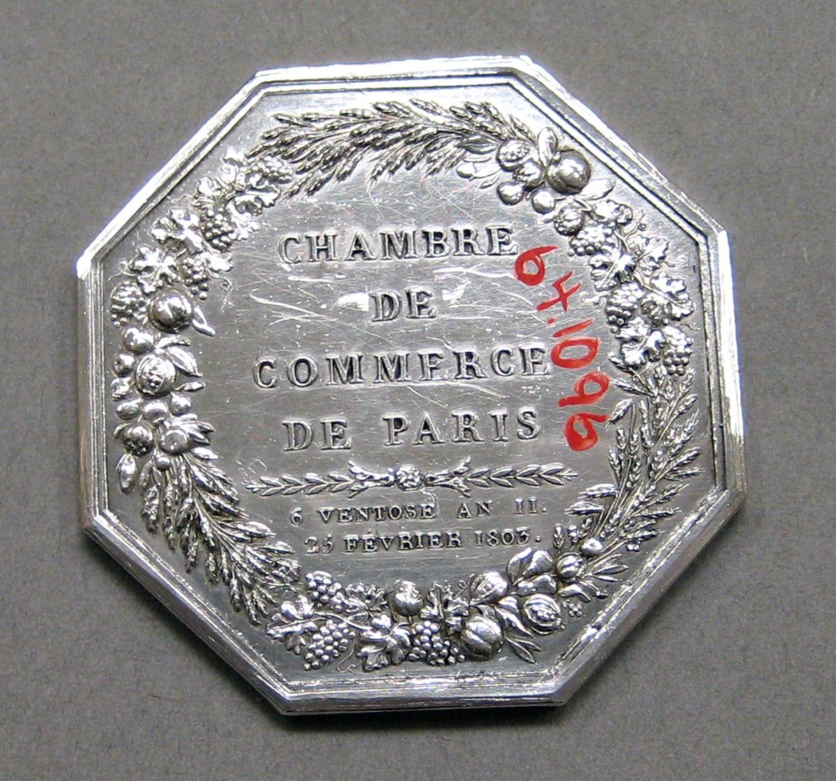 1964.1096 Silver Medal underside