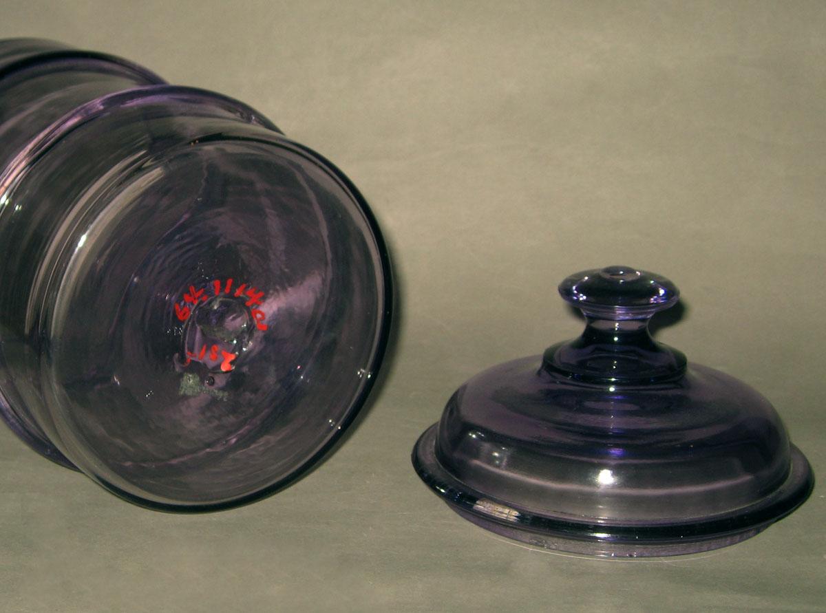 1964.1114 A, B Glass jar (detail)