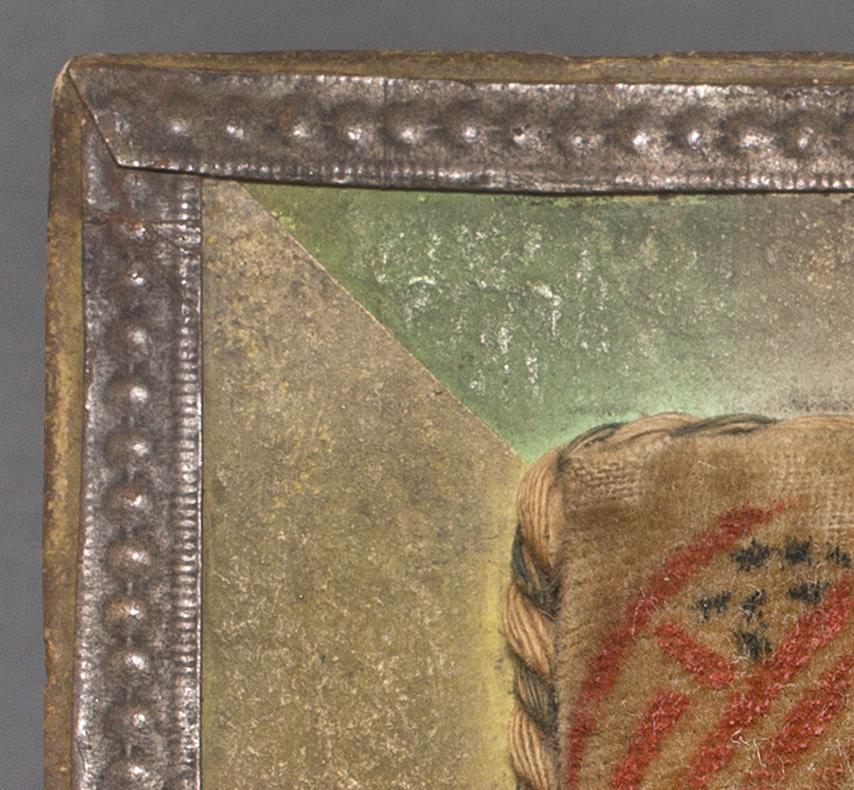 1964.1123 pincushion box, top detail 6