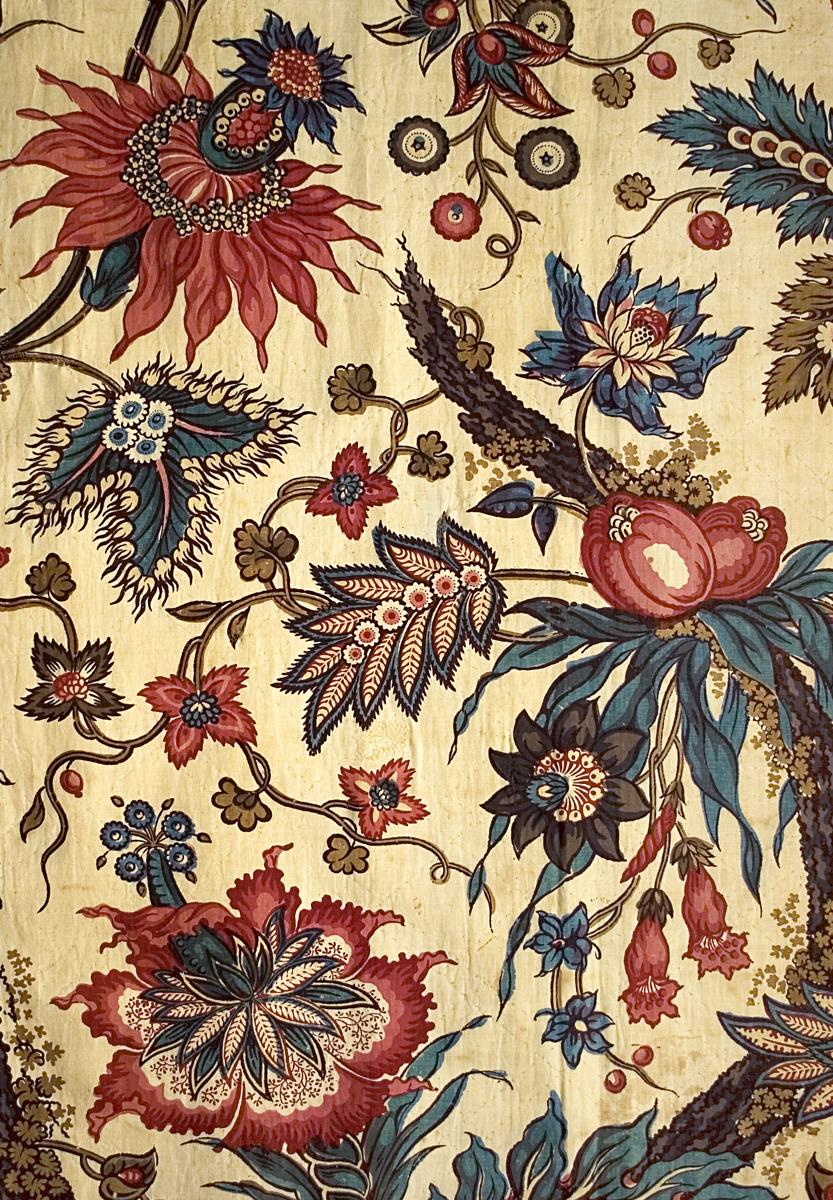1955.0635.002 B Window Hanging, Side Curtain, Pattern Detail.