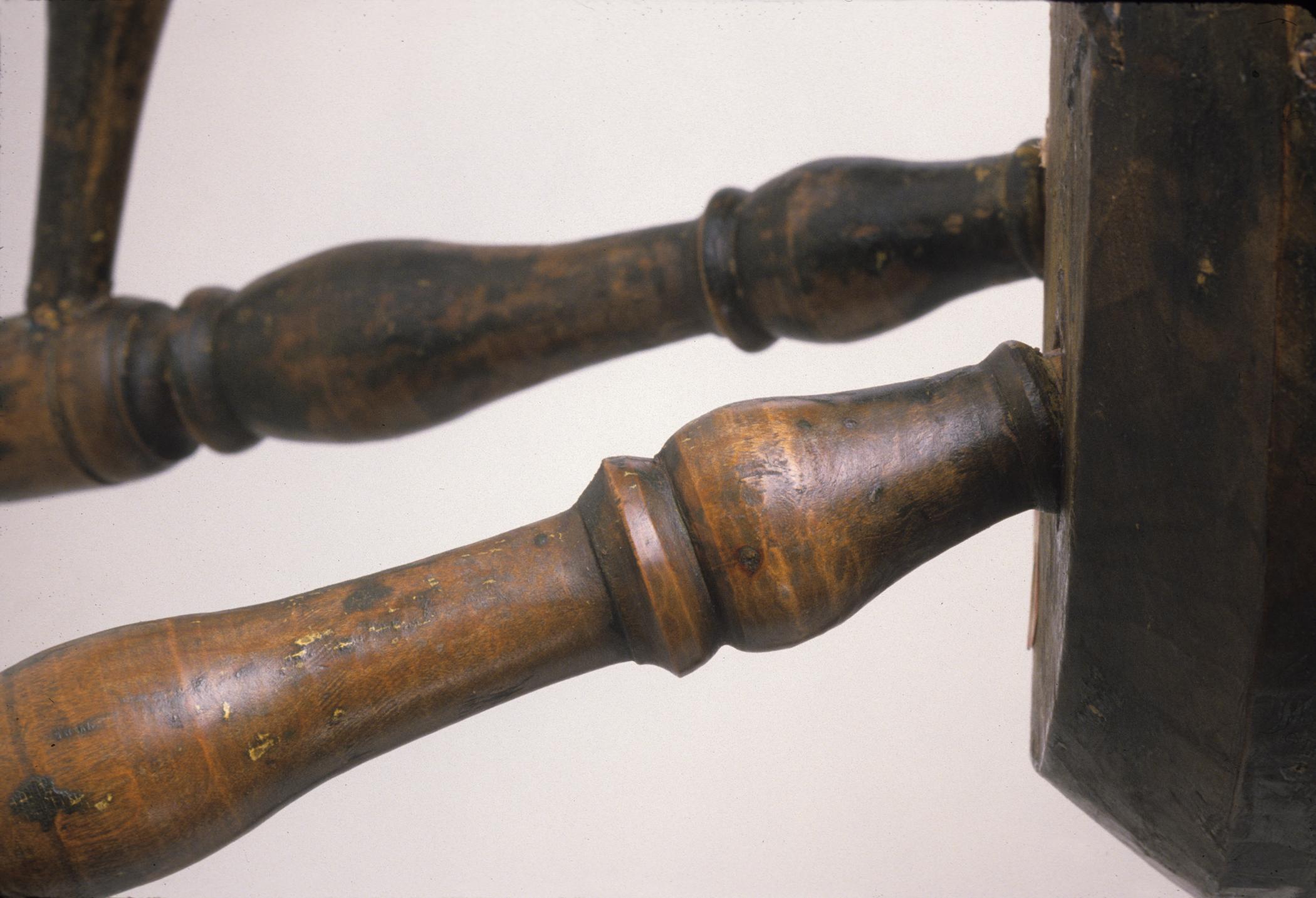 1964.1173 Chair Windsor side chair, detail 1
