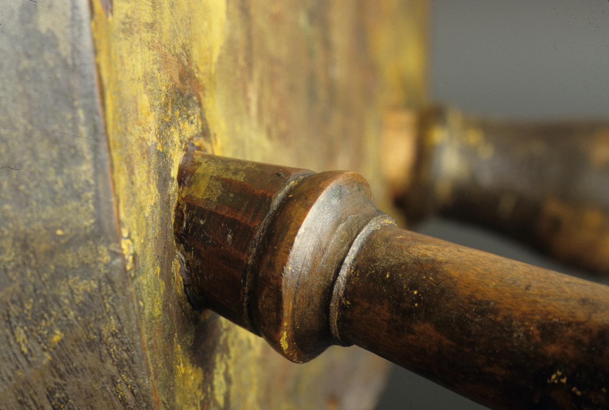 1964.1173 Chair, Windsor side chair, detail 2