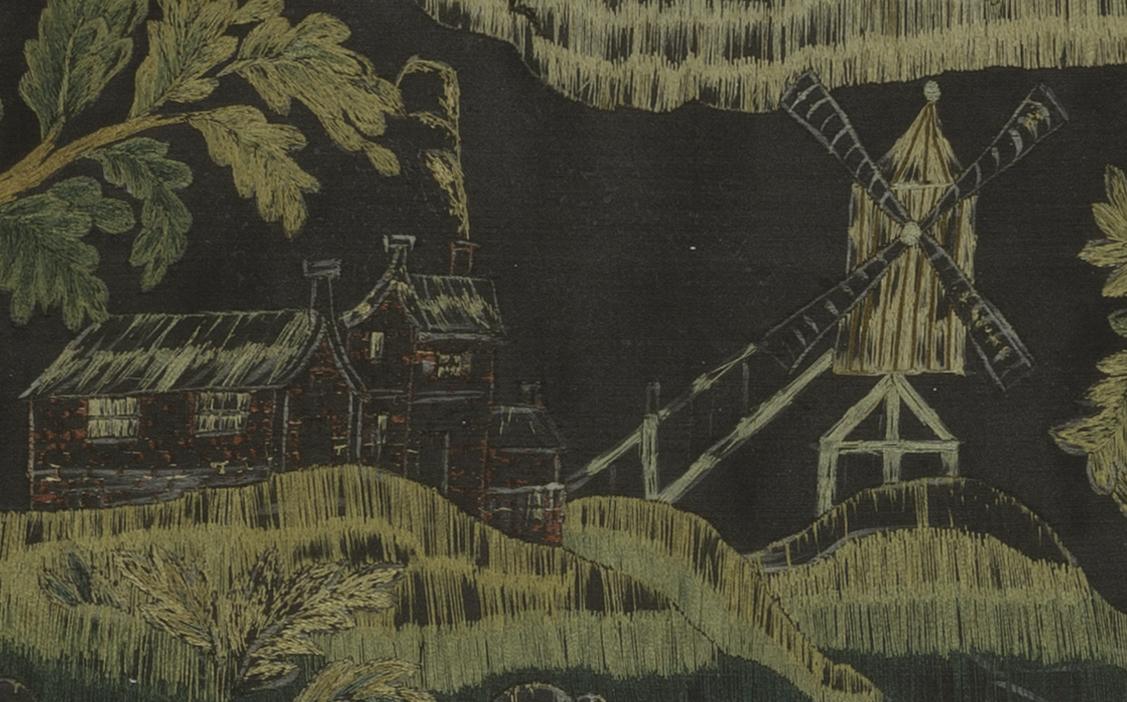 1964.1221 A Needlework Picture, Detail 8