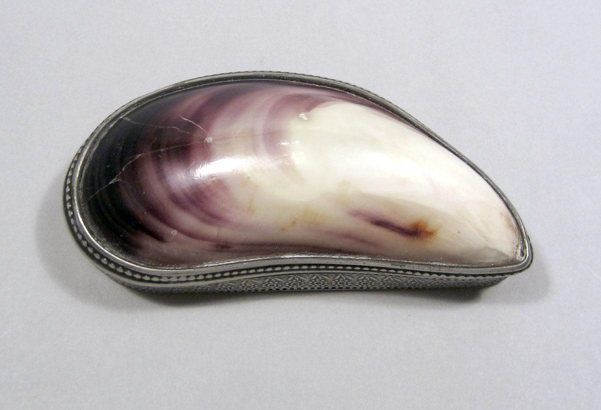 1964.1238 Silver and Shell box top view