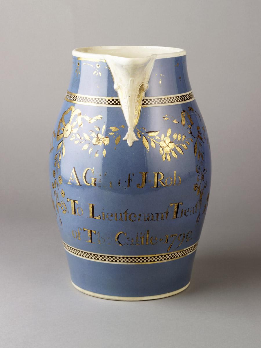 1964.1269 Blue slip jug