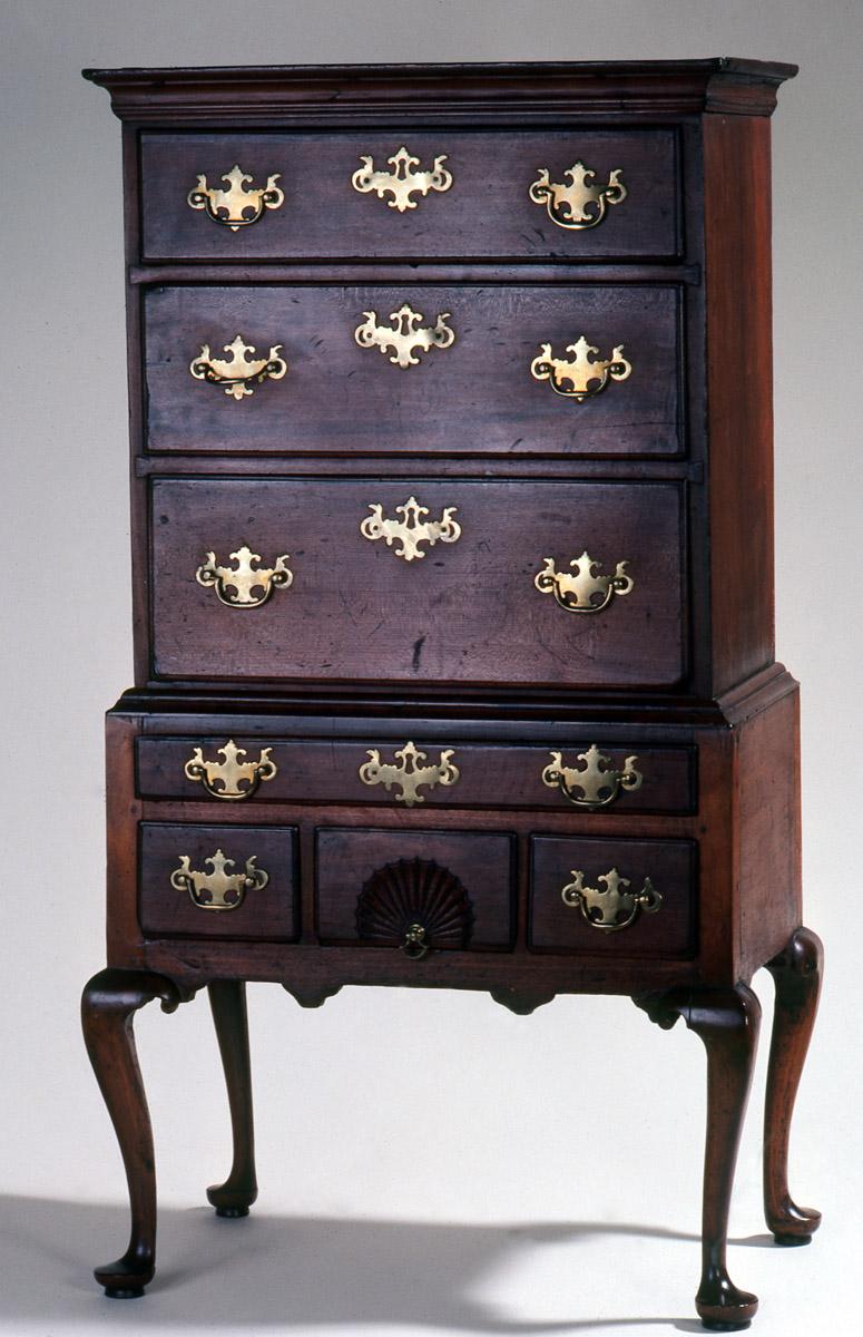 1964.1336 Chest of drawers, Miniature high chest