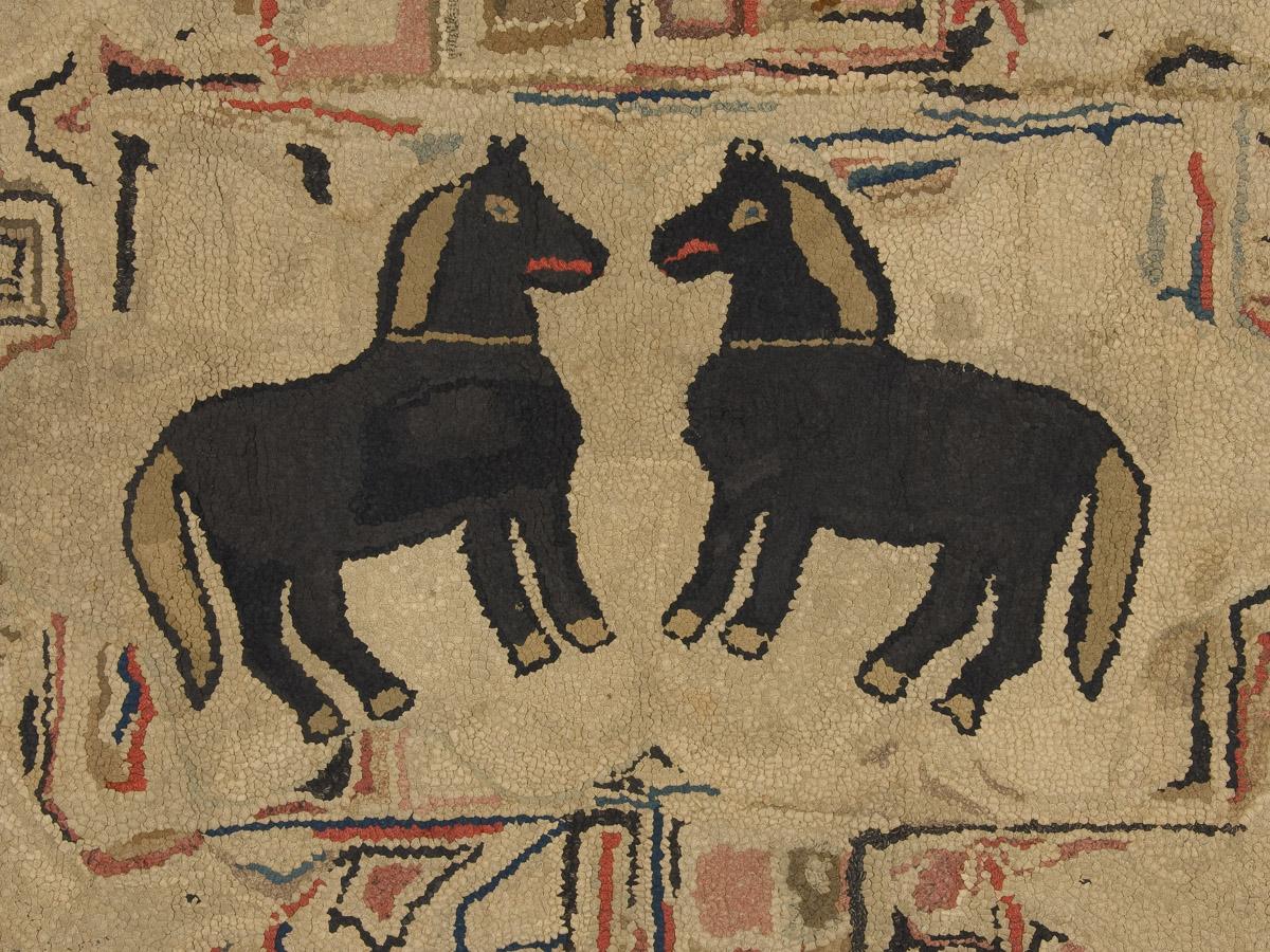 1964.1354 Hooked rug (detail 1)