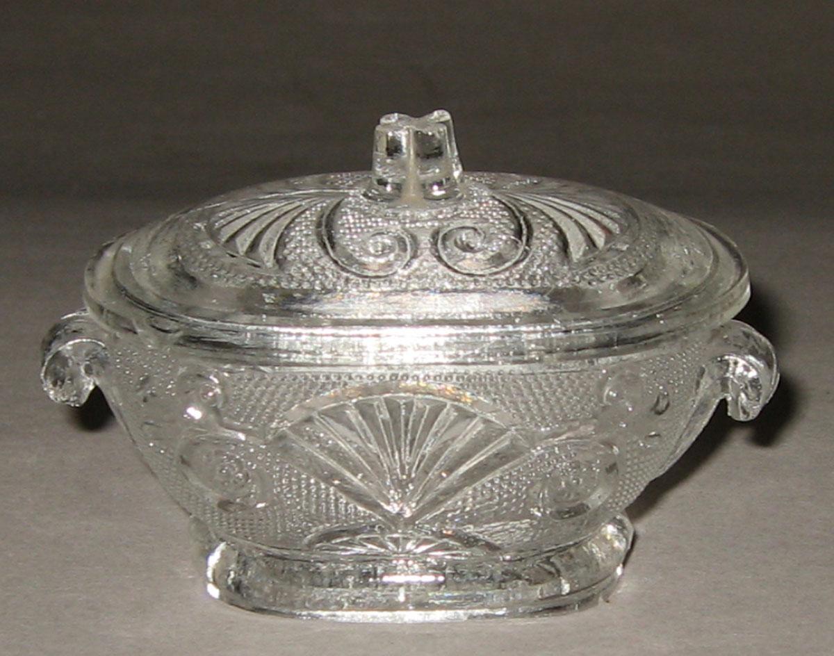 1964.1380.002 A, B Miniature glass tureen