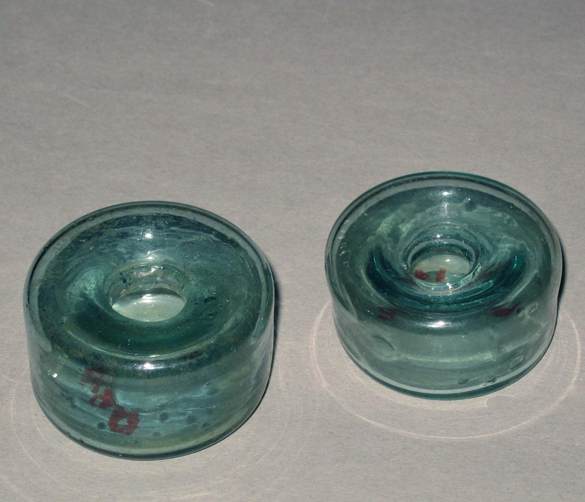 1964.1400, .1401 Miniature glass inkwells