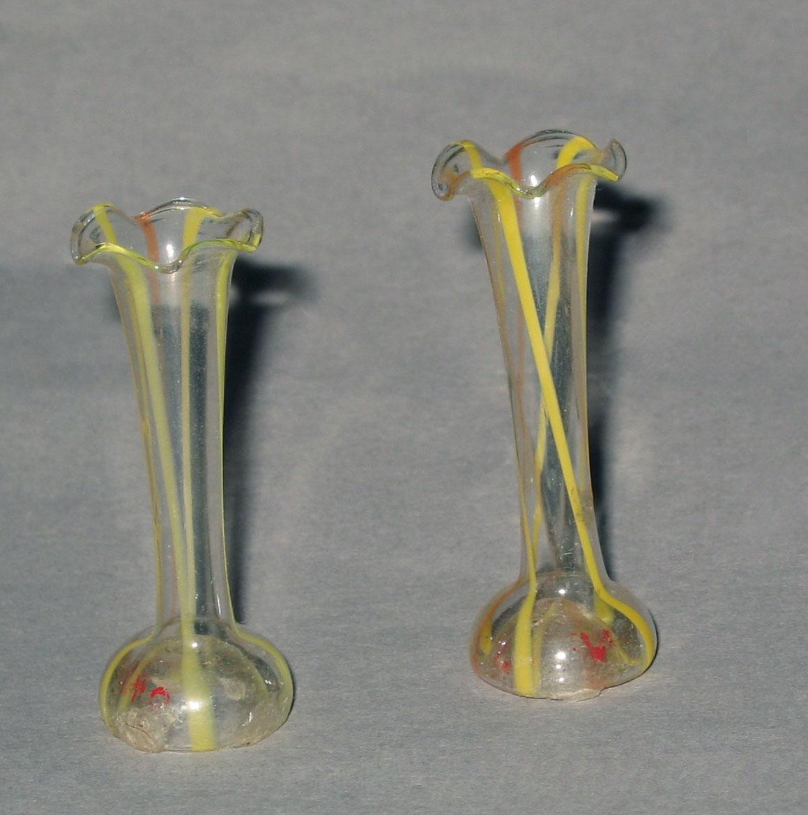 1964.1409.001, .002 Miniature glass vases