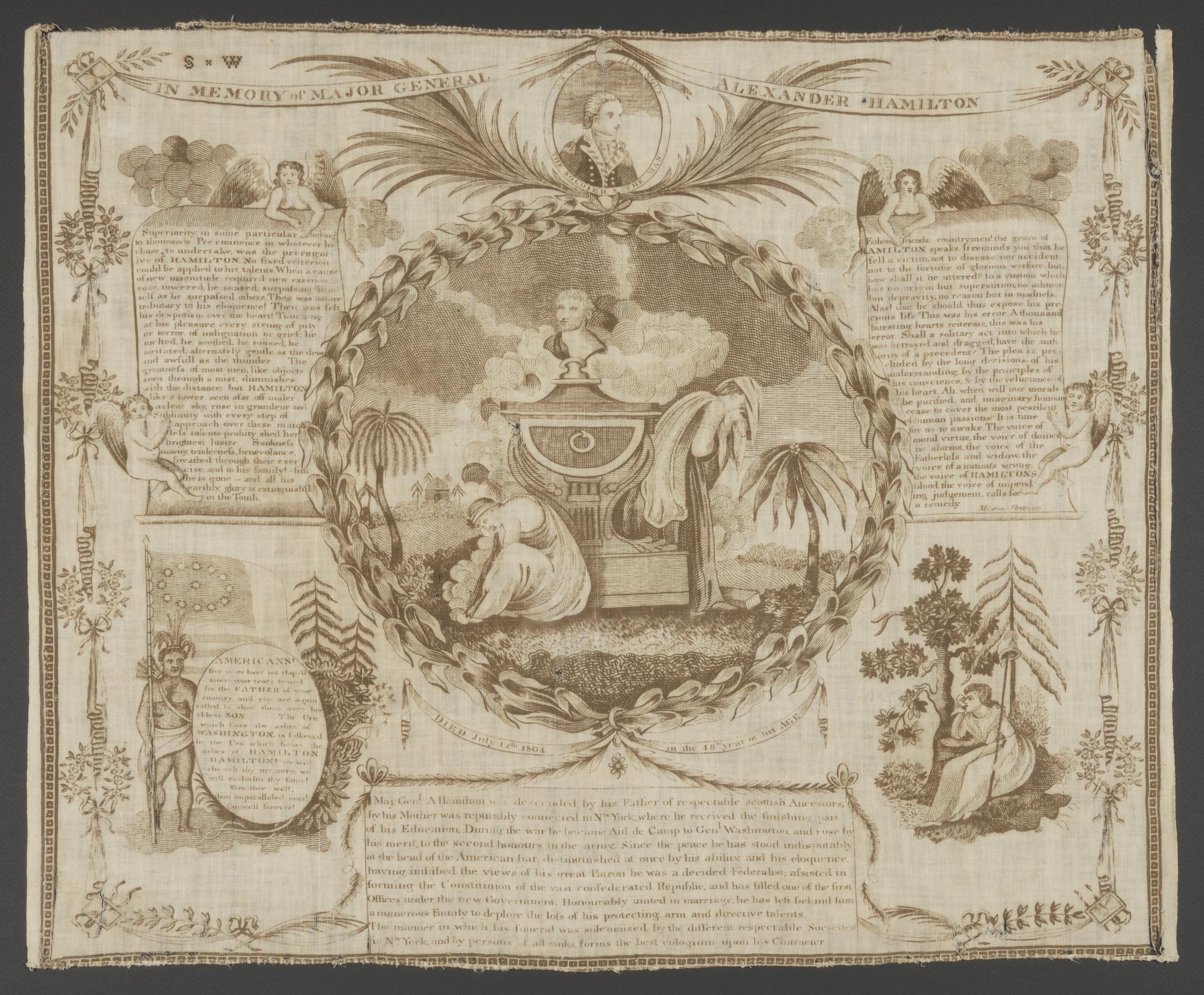 1964.1485 Handkerchief, view 1, after conservation treatment