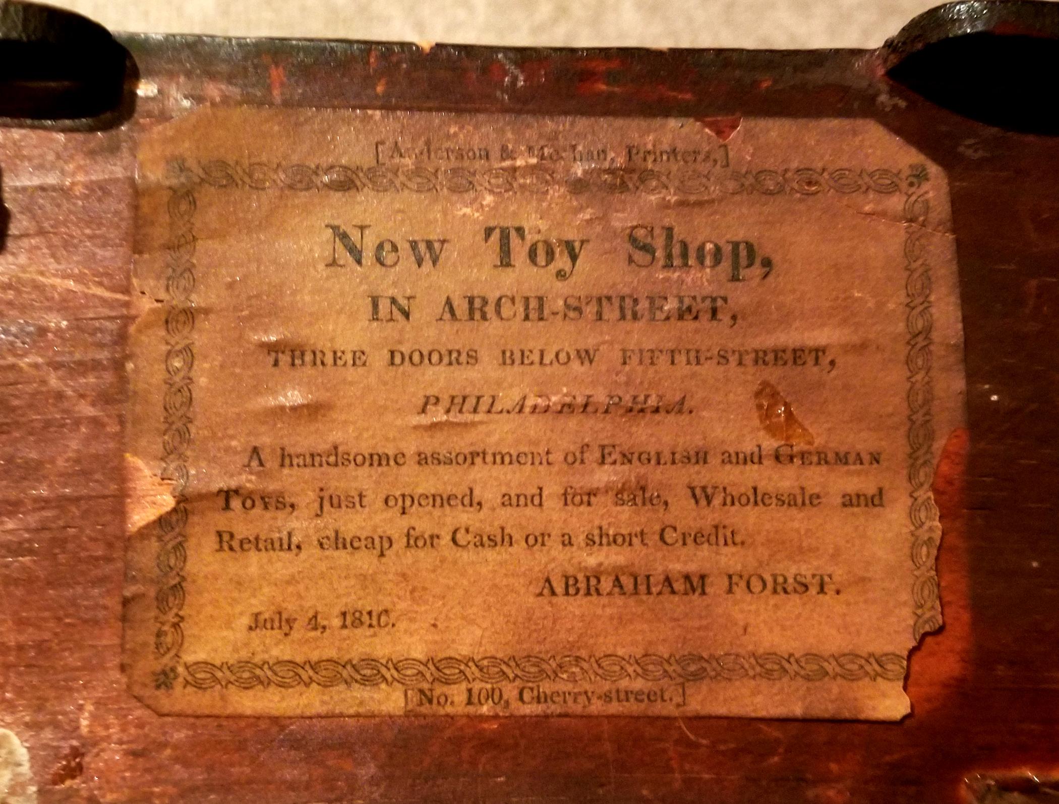 1964.1514 Miniature desk label