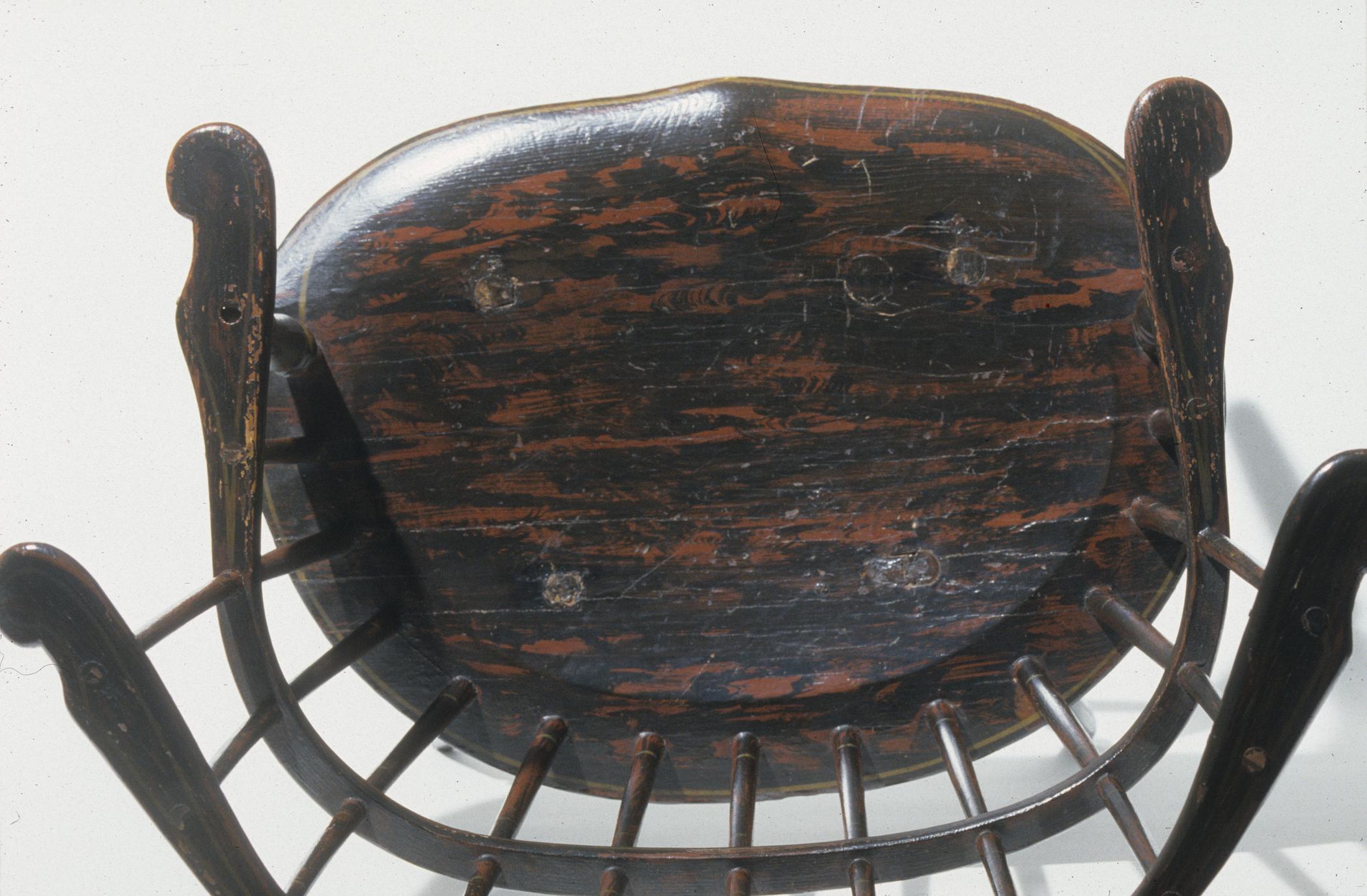 1964.1520 Chair, Windsor Armchair, detail 2