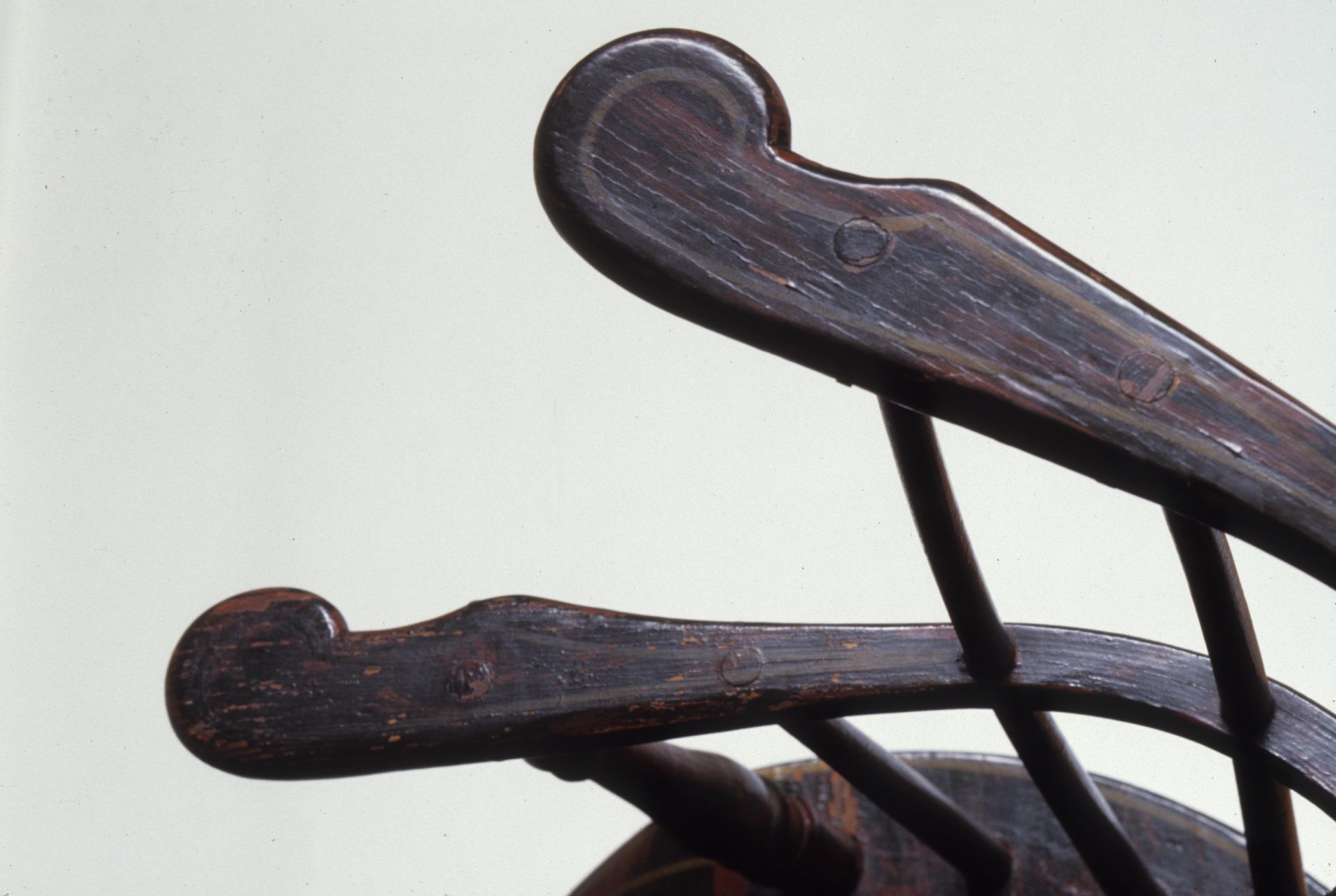 1964.1520 Chair, Windsor Armchair, detail 3