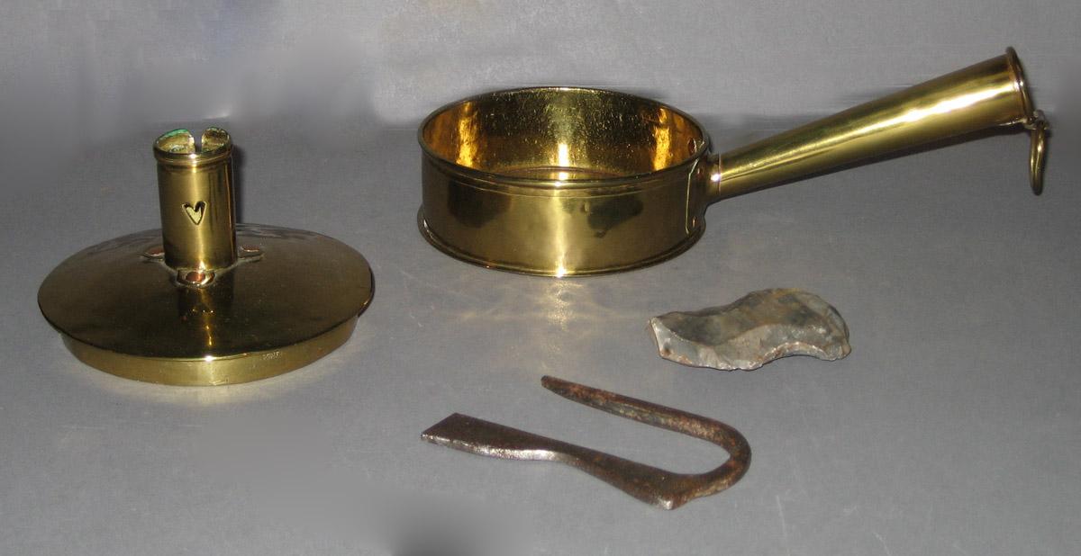 1964.1533 A-D Tinderbox, fire steel, flint