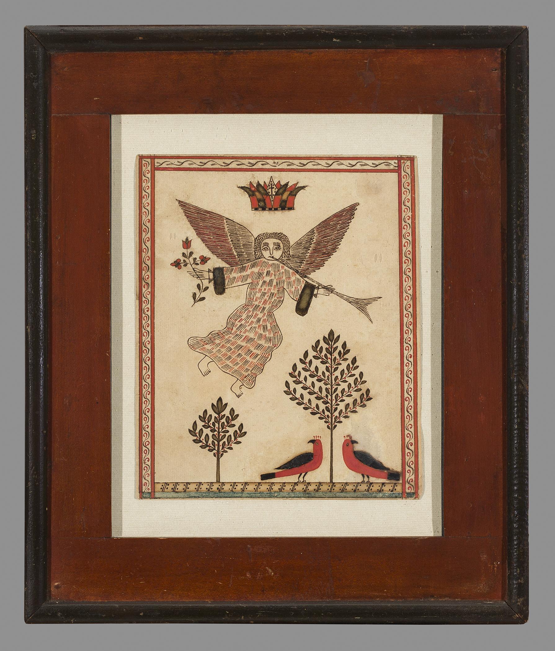 1964.1532 Fraktur, 1964.1551 Frame, view 1