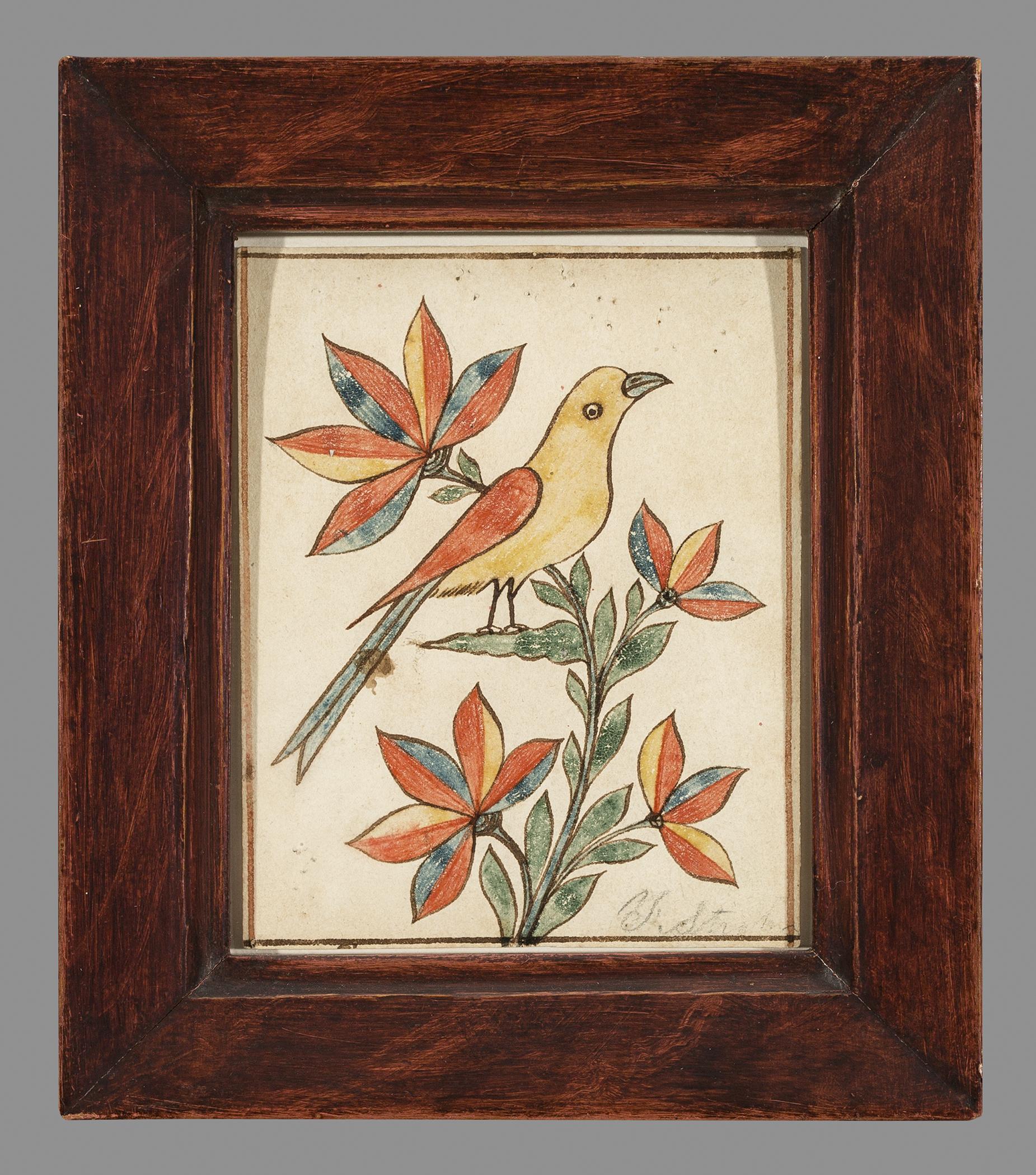 1957.1237 Fraktur, 1964.1555 Frame, view 1