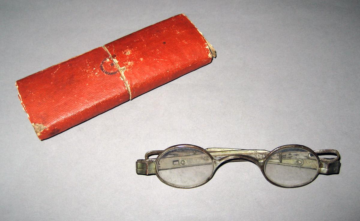 1964.1574 A, B Silver Spectacles and Case