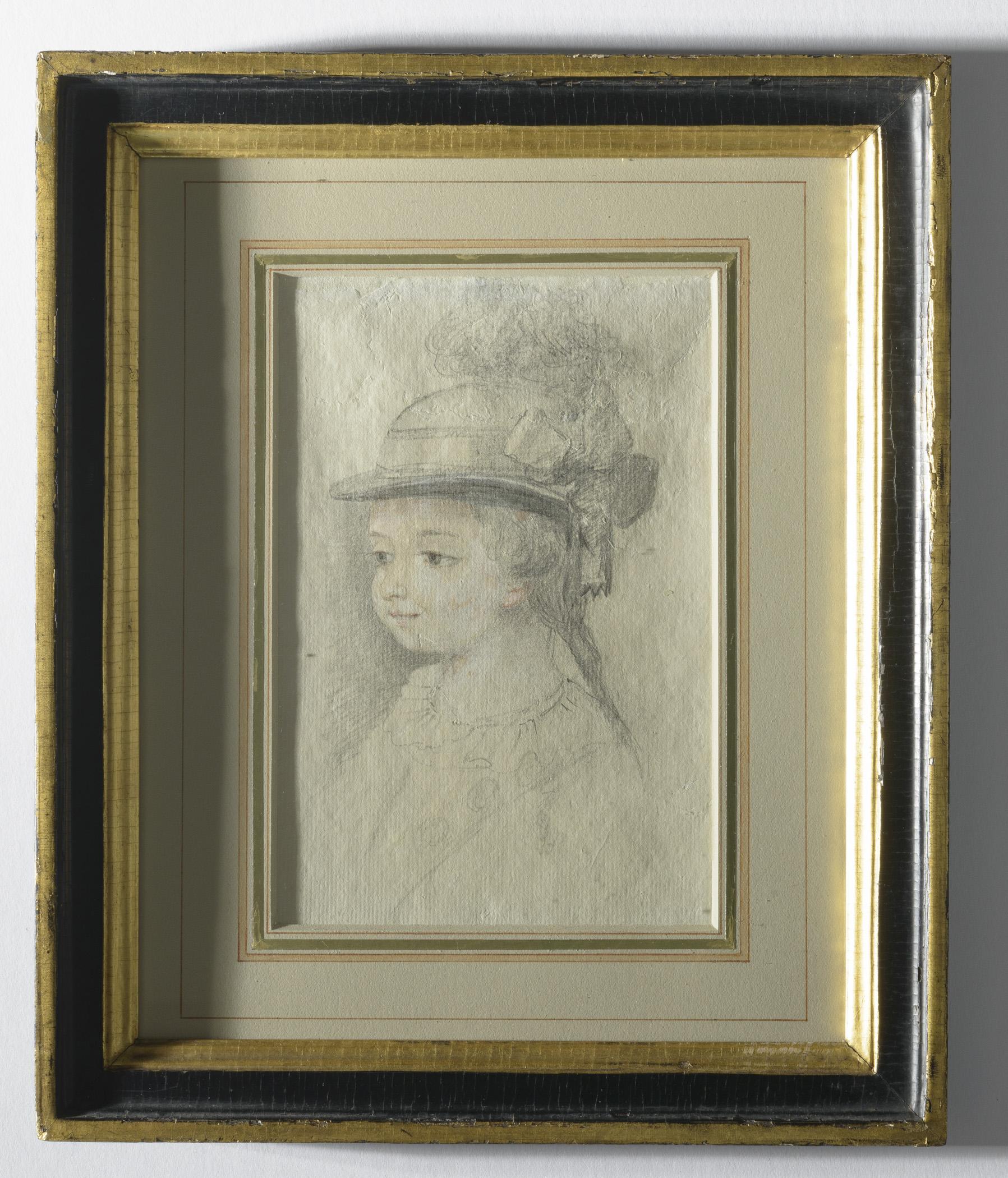 1957.1139 Pastel, 1964.1610 Frame, view 2, raking light