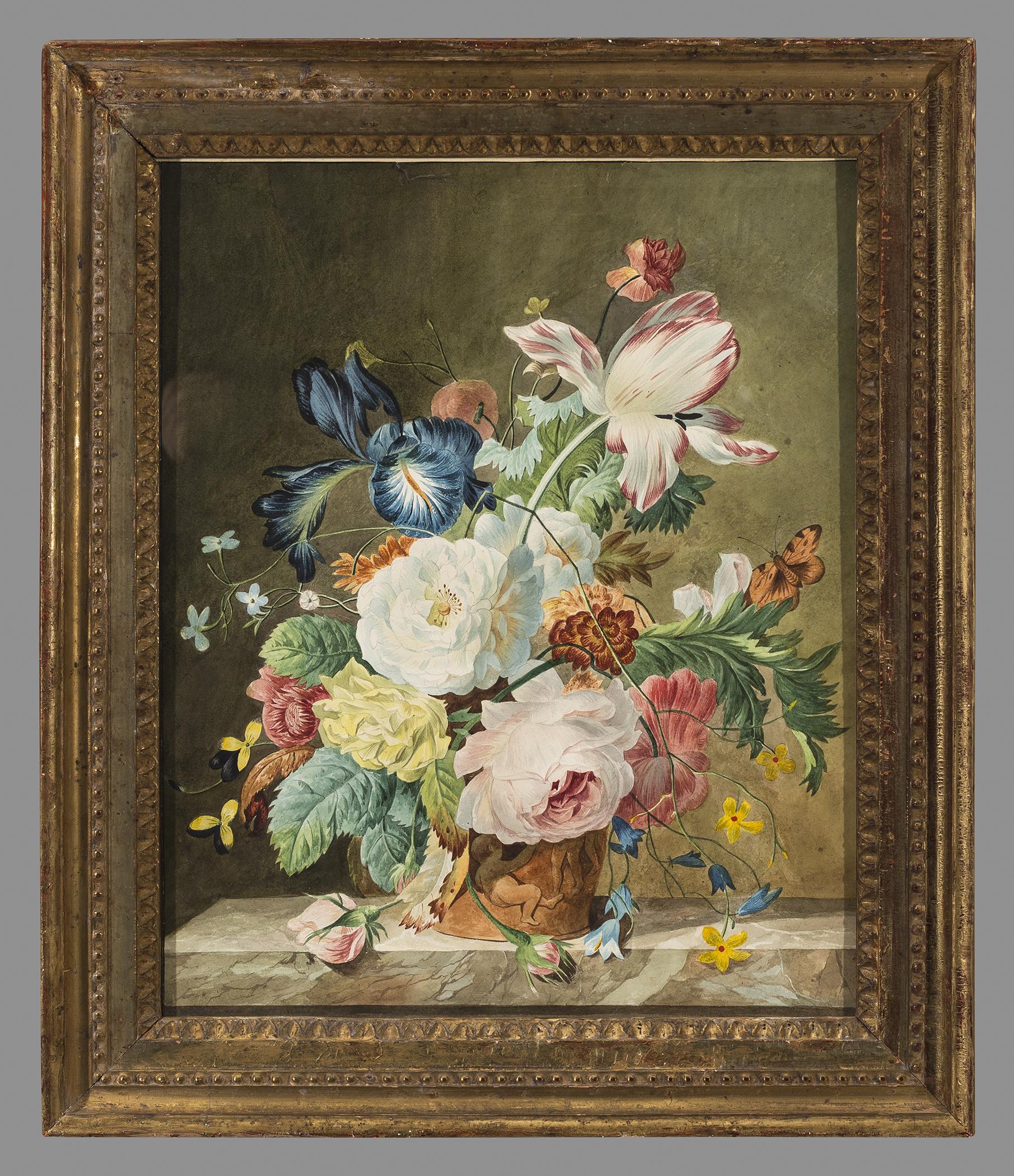 1957.1157 Drawing, 1964.1615 Frame, view 1