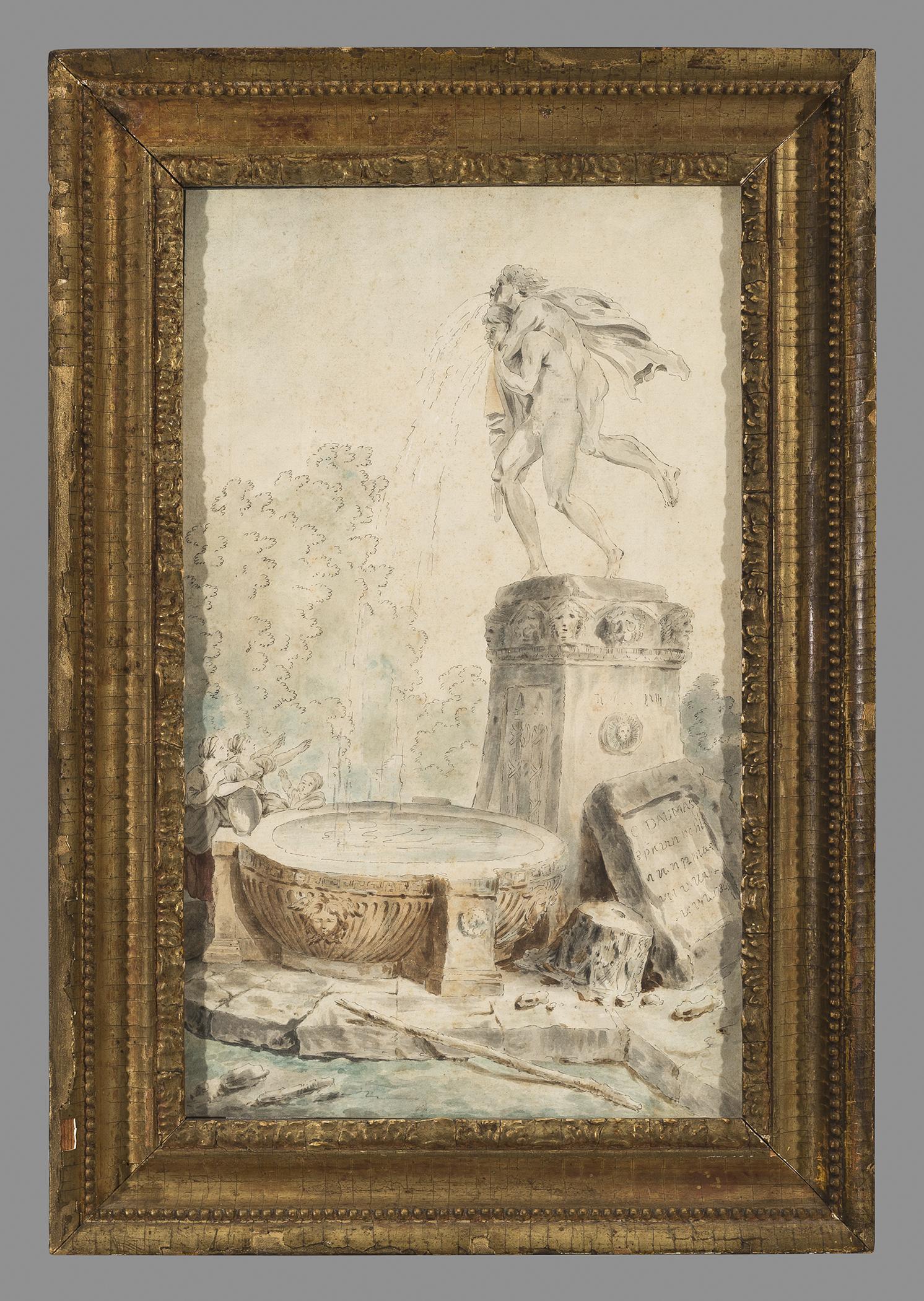 1957.1155 Drawing, 1964.1618 Frame, view 1