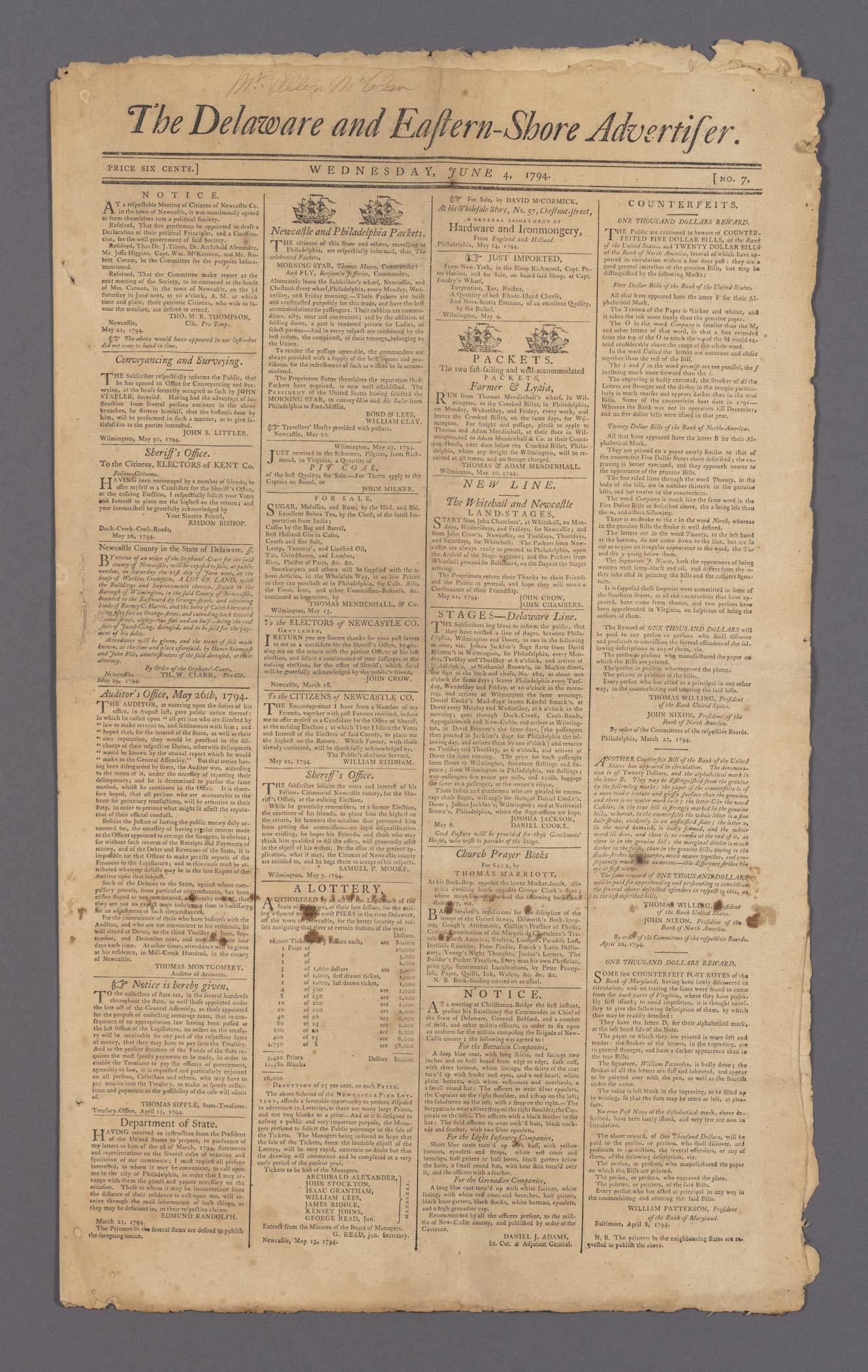1964.1627 Newspaper, page 1, view 1