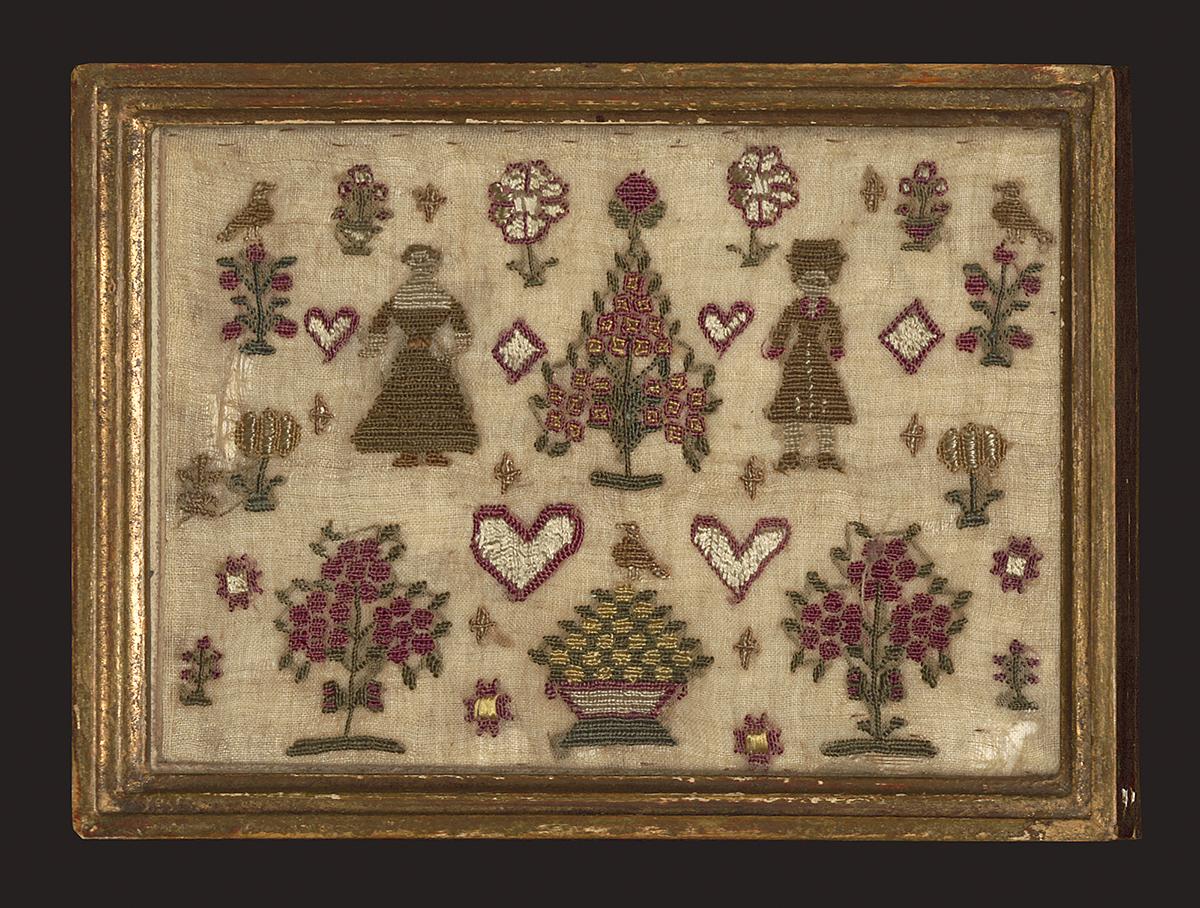 1959.0993 Needlework Picture and 1964.1633 Frame