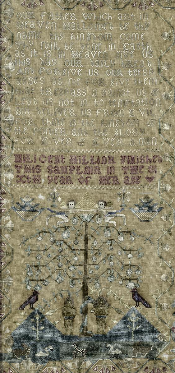 1964.1635 Sampler, Detail