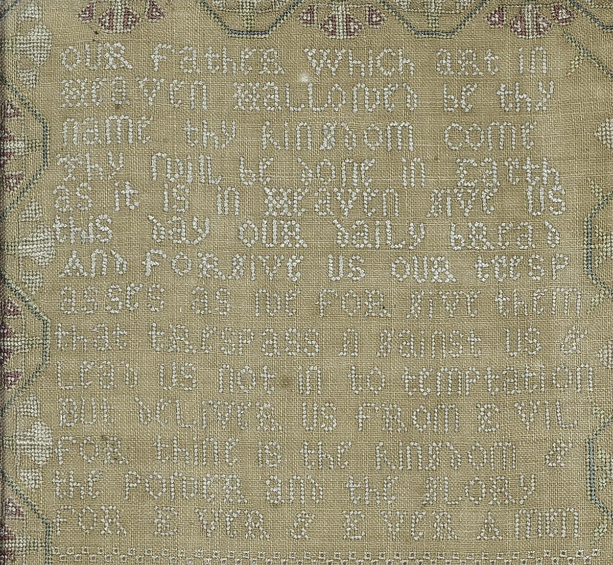 1964.1635 Sampler, Detail 3