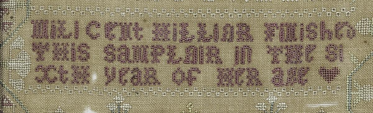 1964.1635 Sampler, Detail 4