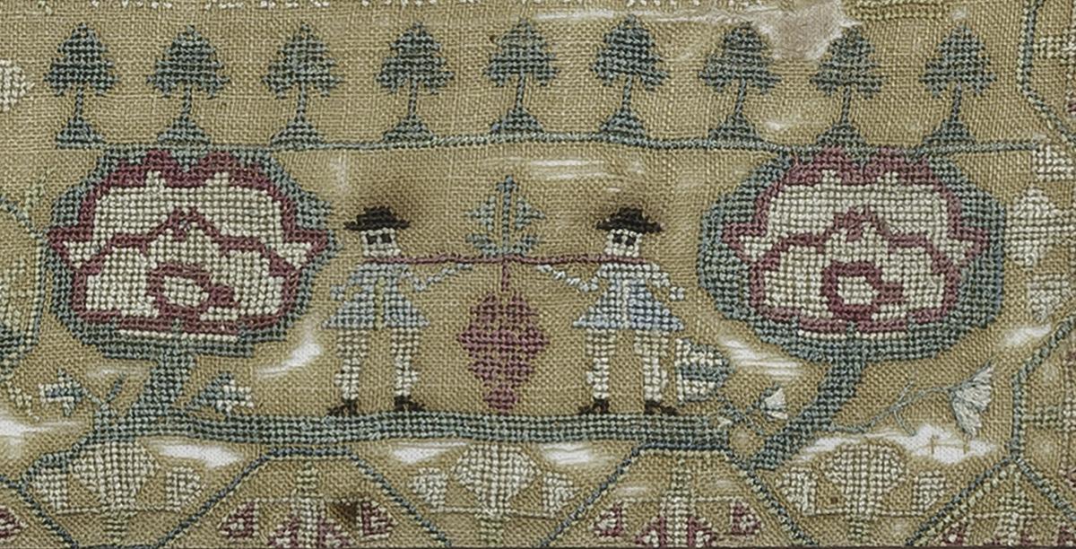 1964.1635 Sampler, Detail 7
