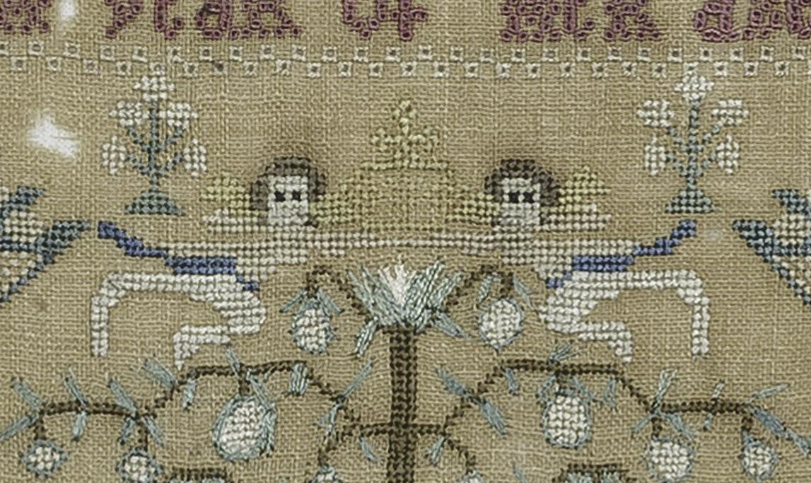 1964.1635 Sampler, Detail 8