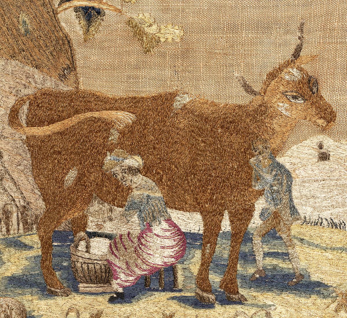 1964.1637 Needlework Picture, Detail