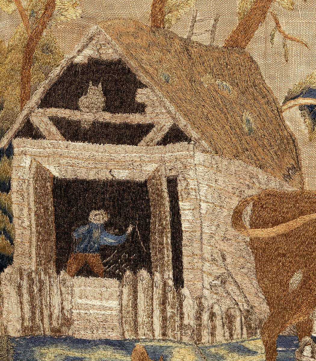 1964.1637 Needlework Picture, Detail 2