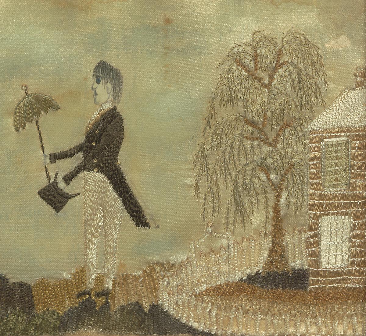 1964.1639 Needlework Picture, Detail 2