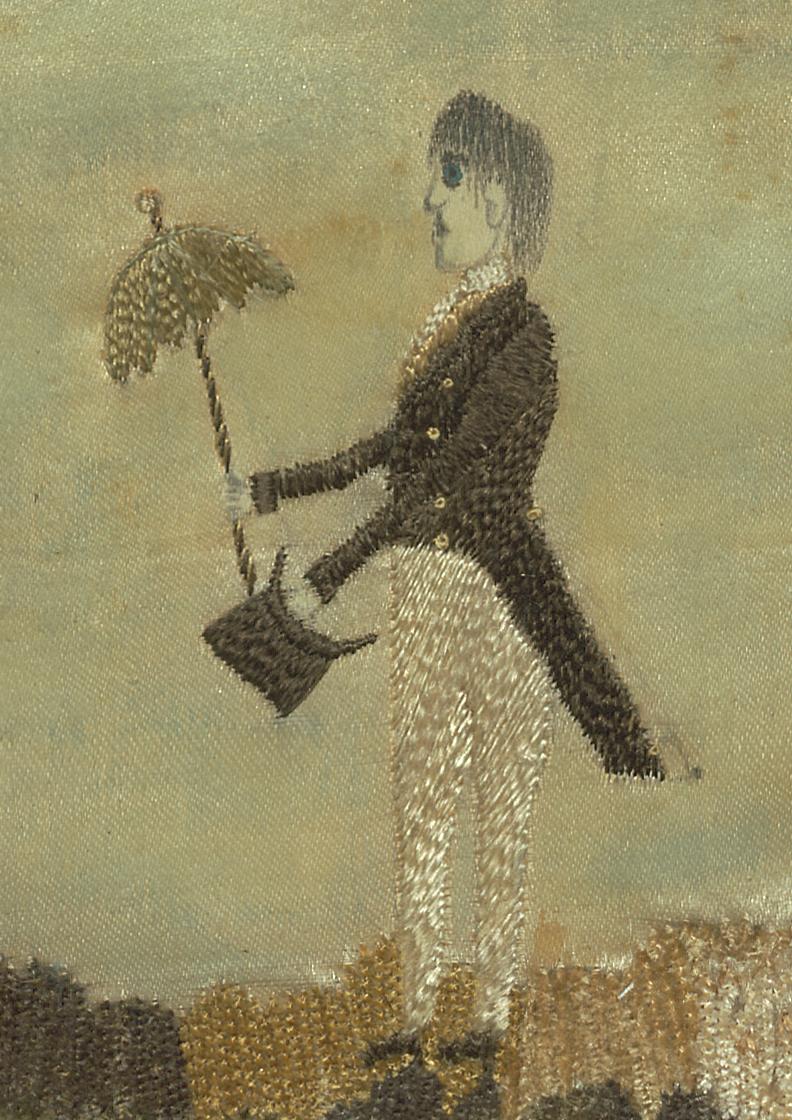 1964.1639 Needlework Picture, Detail 4