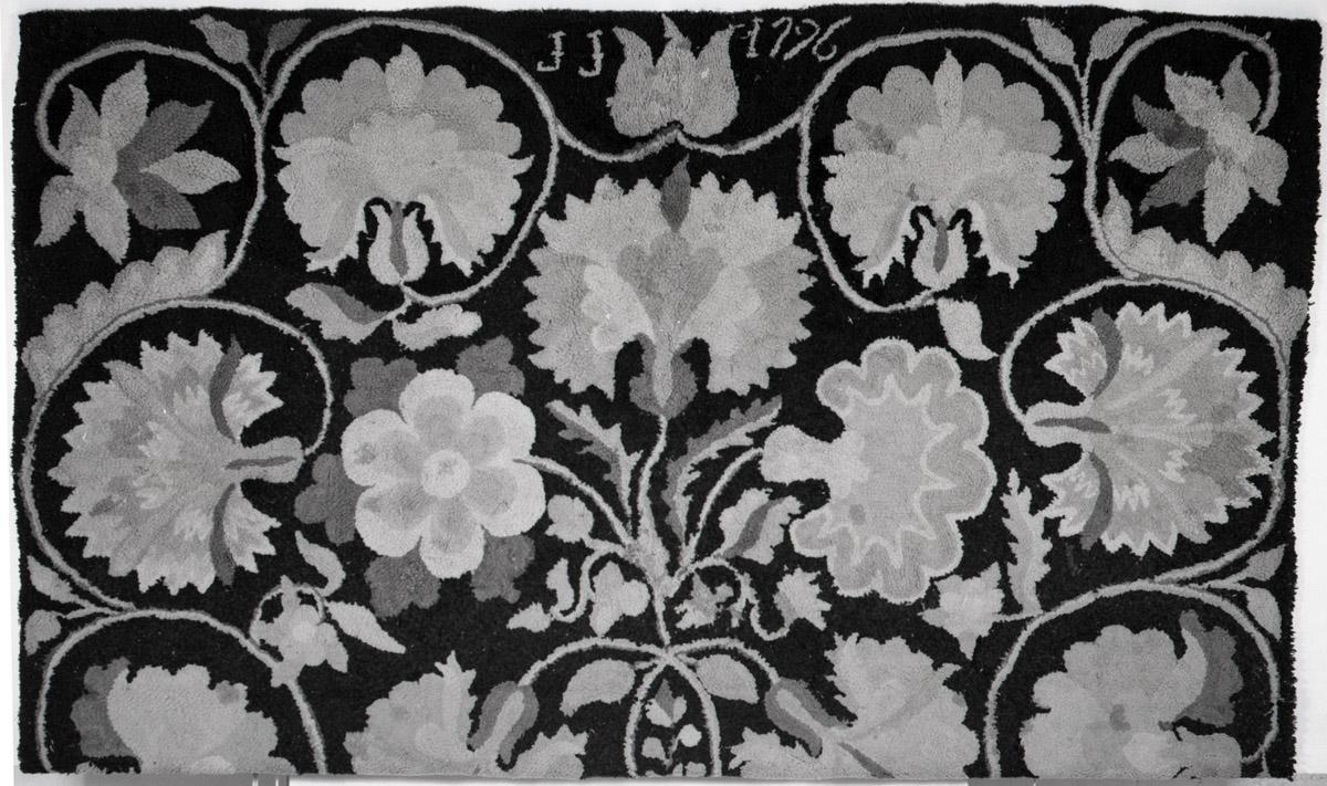 1964.1646 Bedcover, Bed rug (bw detail)