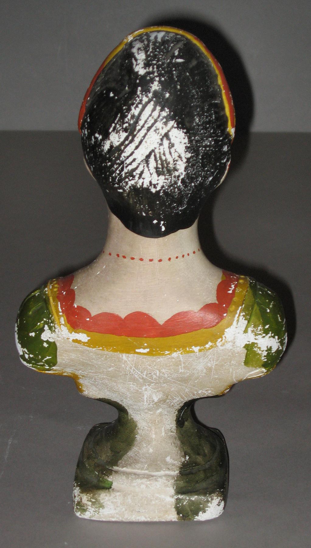 1964.1653 Chalkware Josephine (?) bust (back)