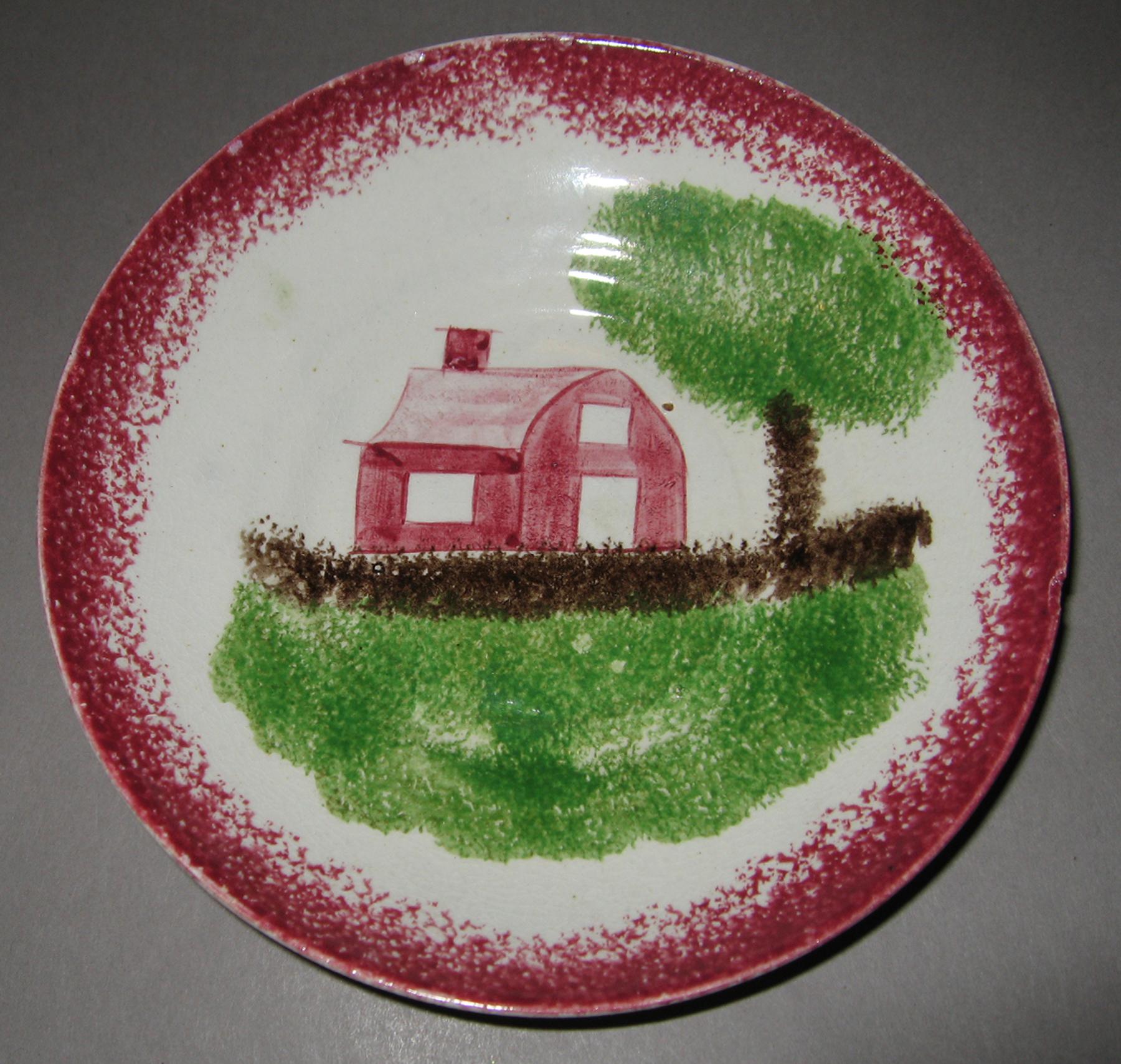 1964.1735 Spatterware saucer