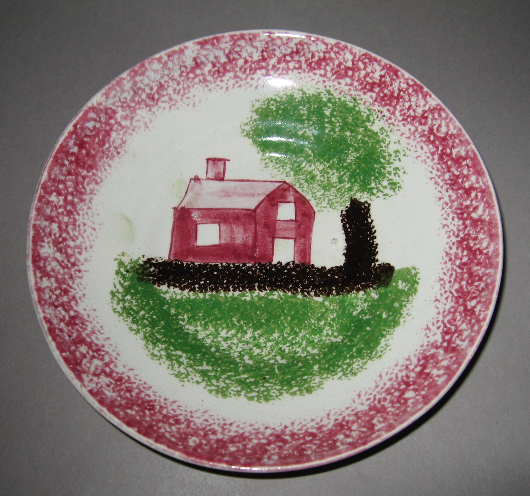 1964.1736 Spatterware saucer