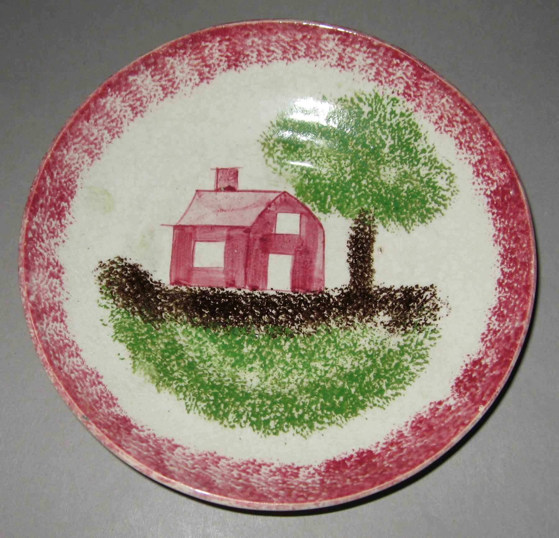 1964.1737 Spatterware saucer