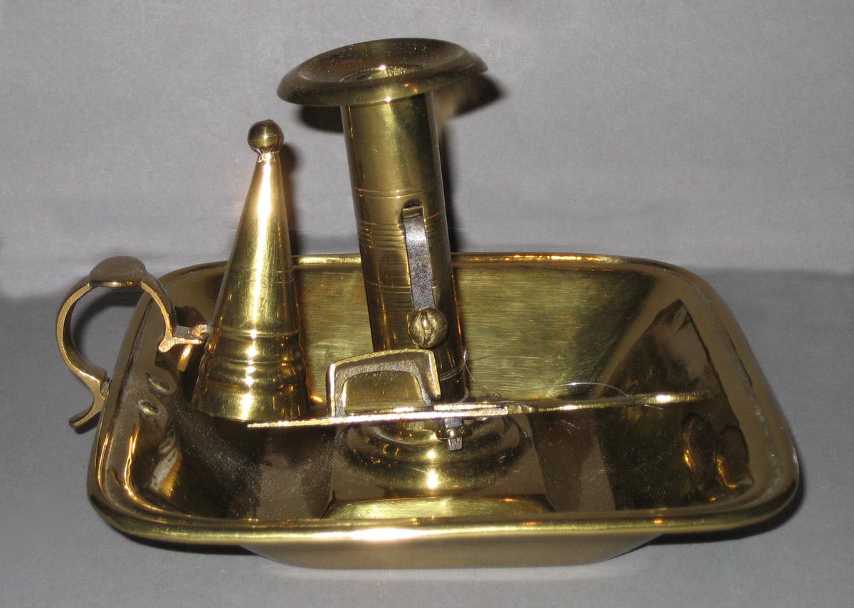 1964.1750 A-C Chamberstick, snuffer, douter