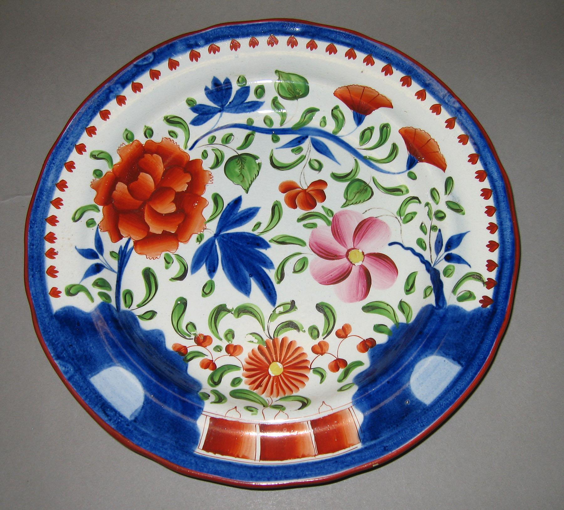 1964.1813.008 Double rose pattern dish or plate