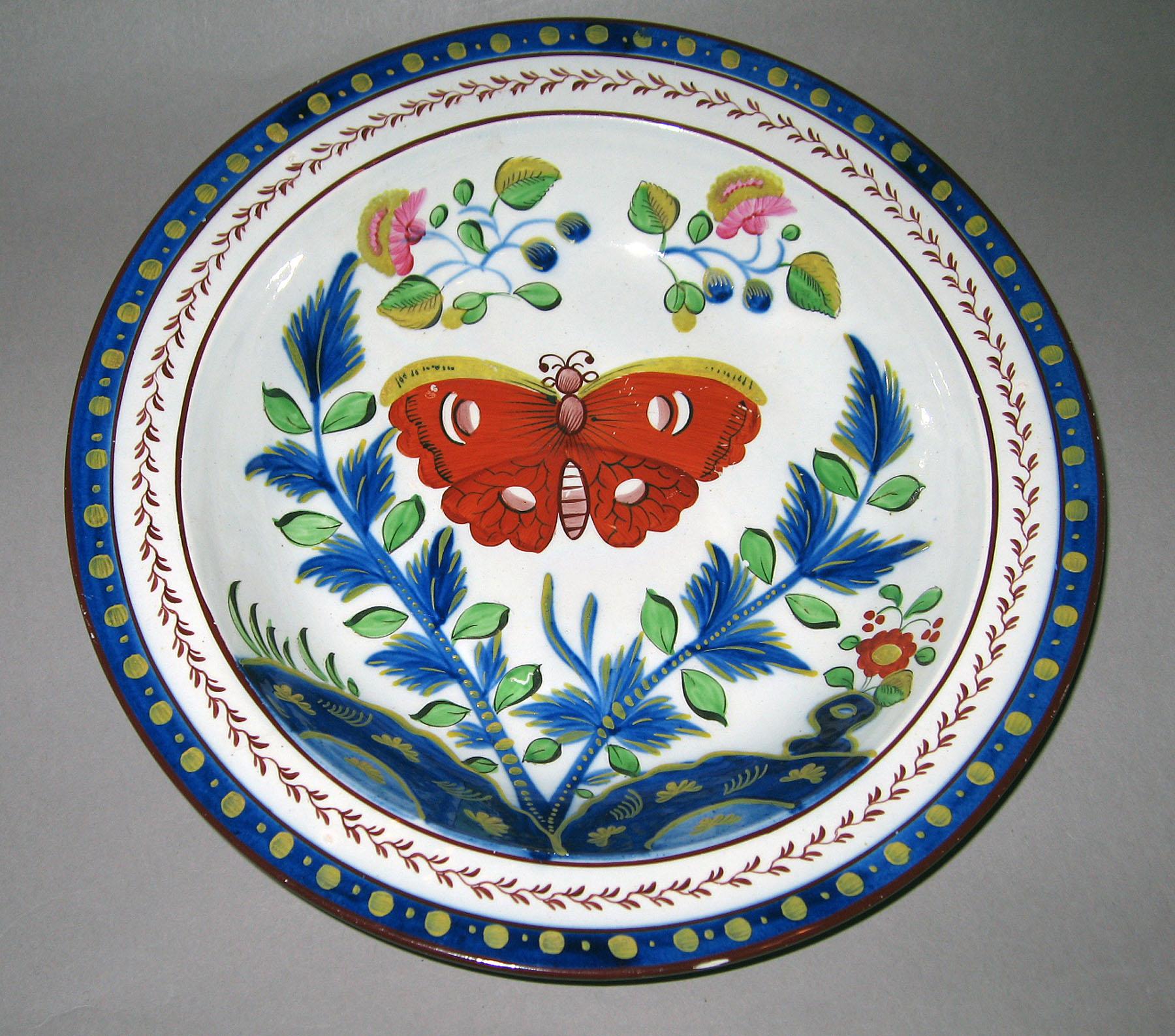 1964.1820.003 Butterfly pattern soup plate