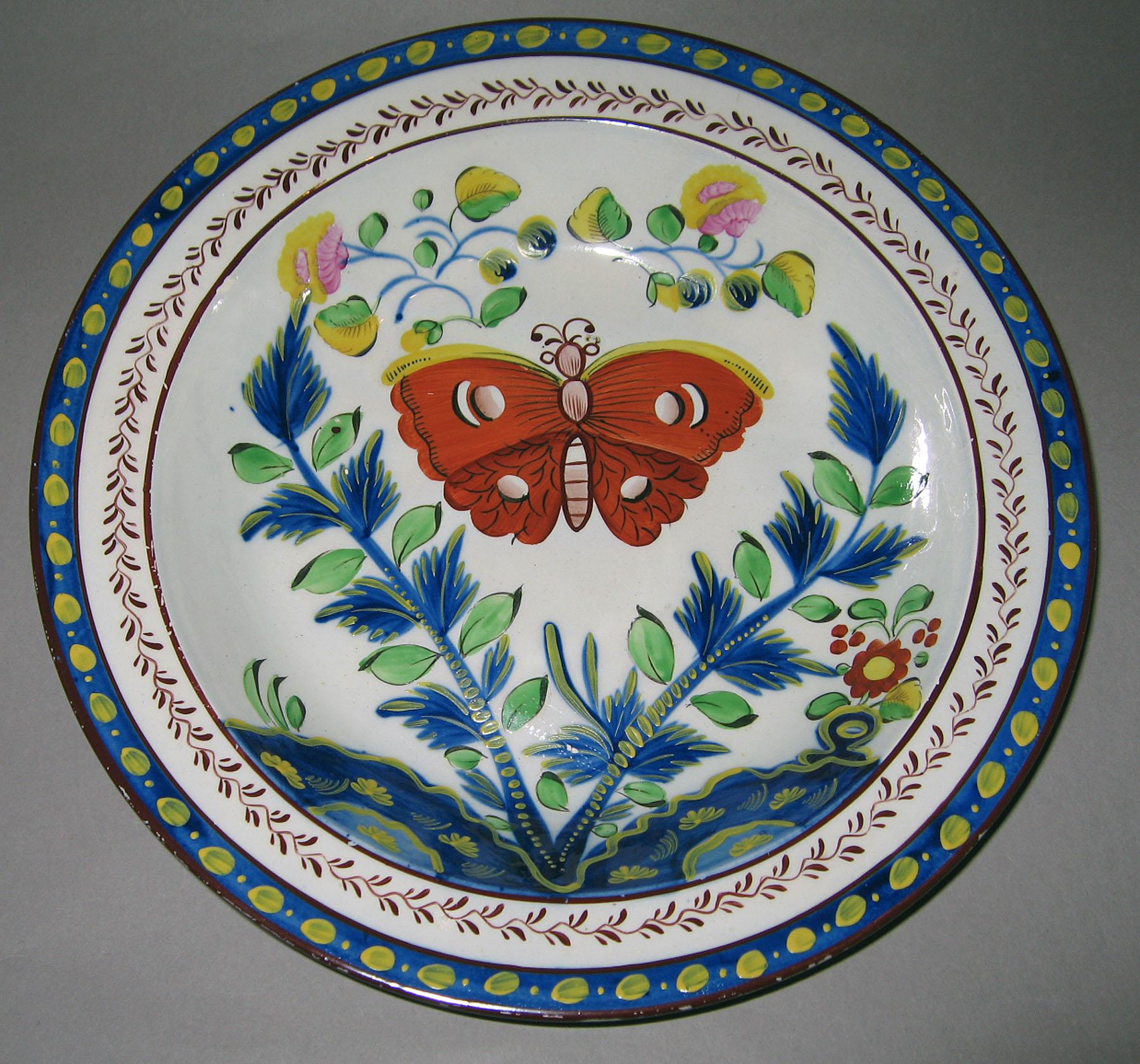 1964.1820.005 Butterfly pattern soup plate